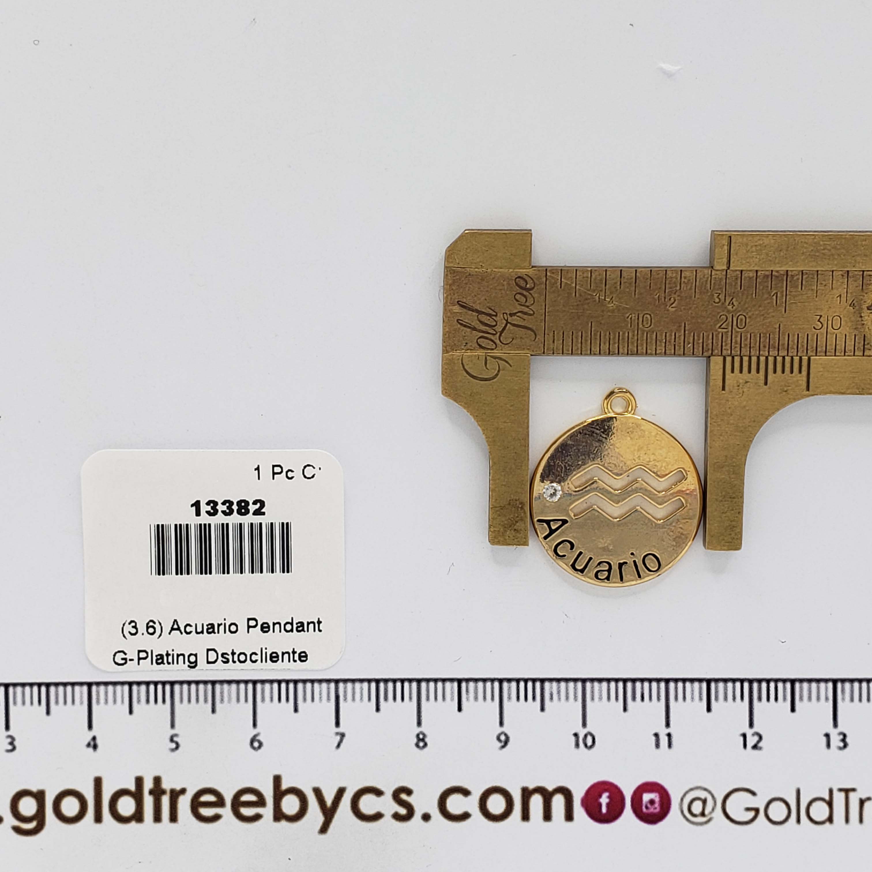 13382 Golden Acuario Pendant