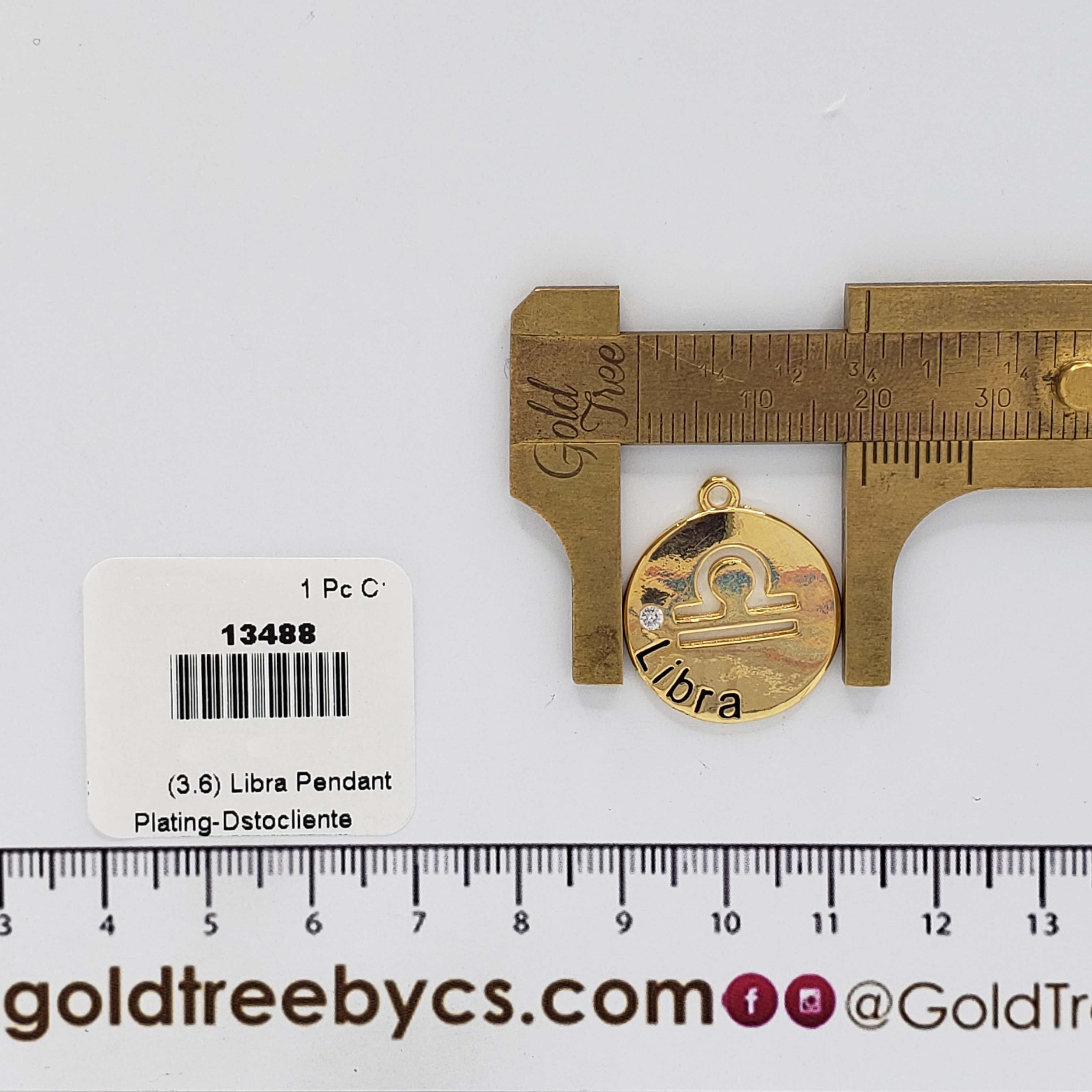 13488 Golden Libra Pendant