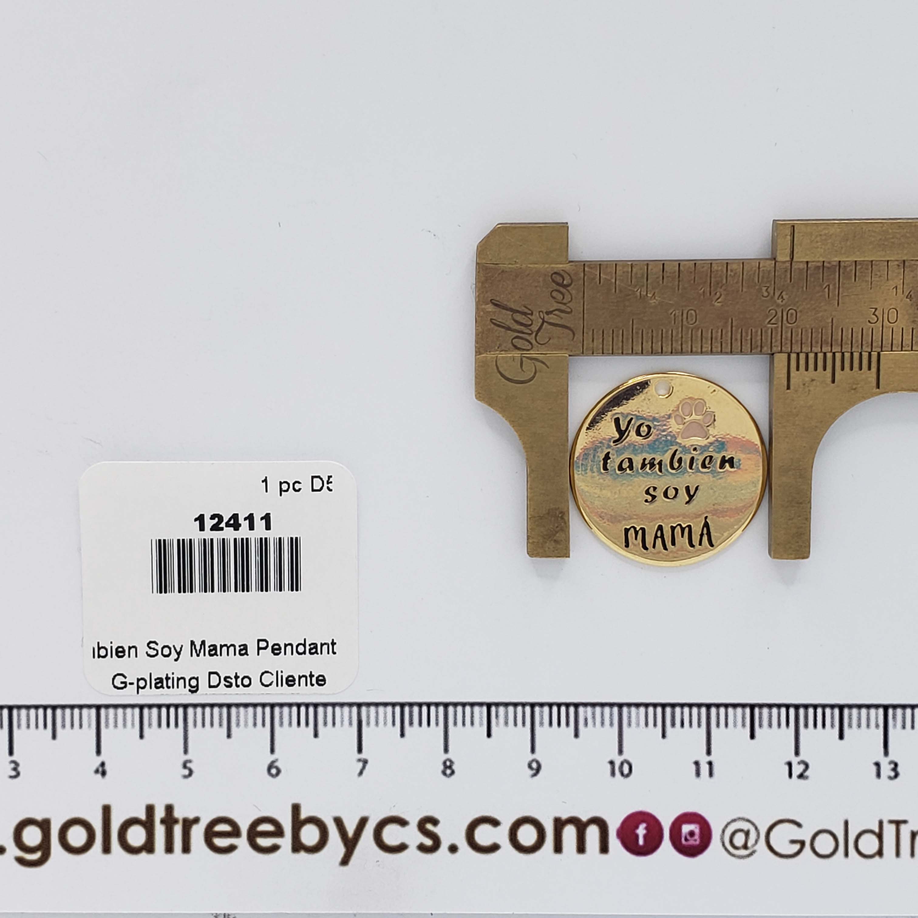 12411  'Yo También Soy Mamá' Pendant