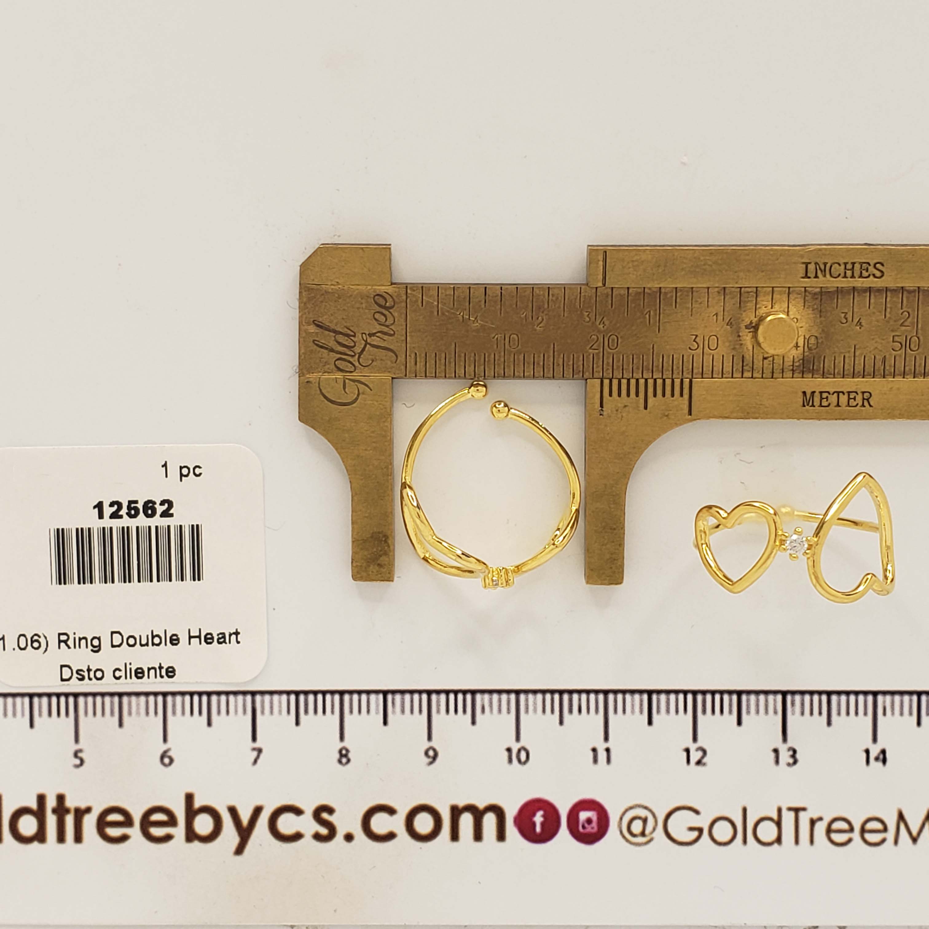 12562 Ring Double Heart
