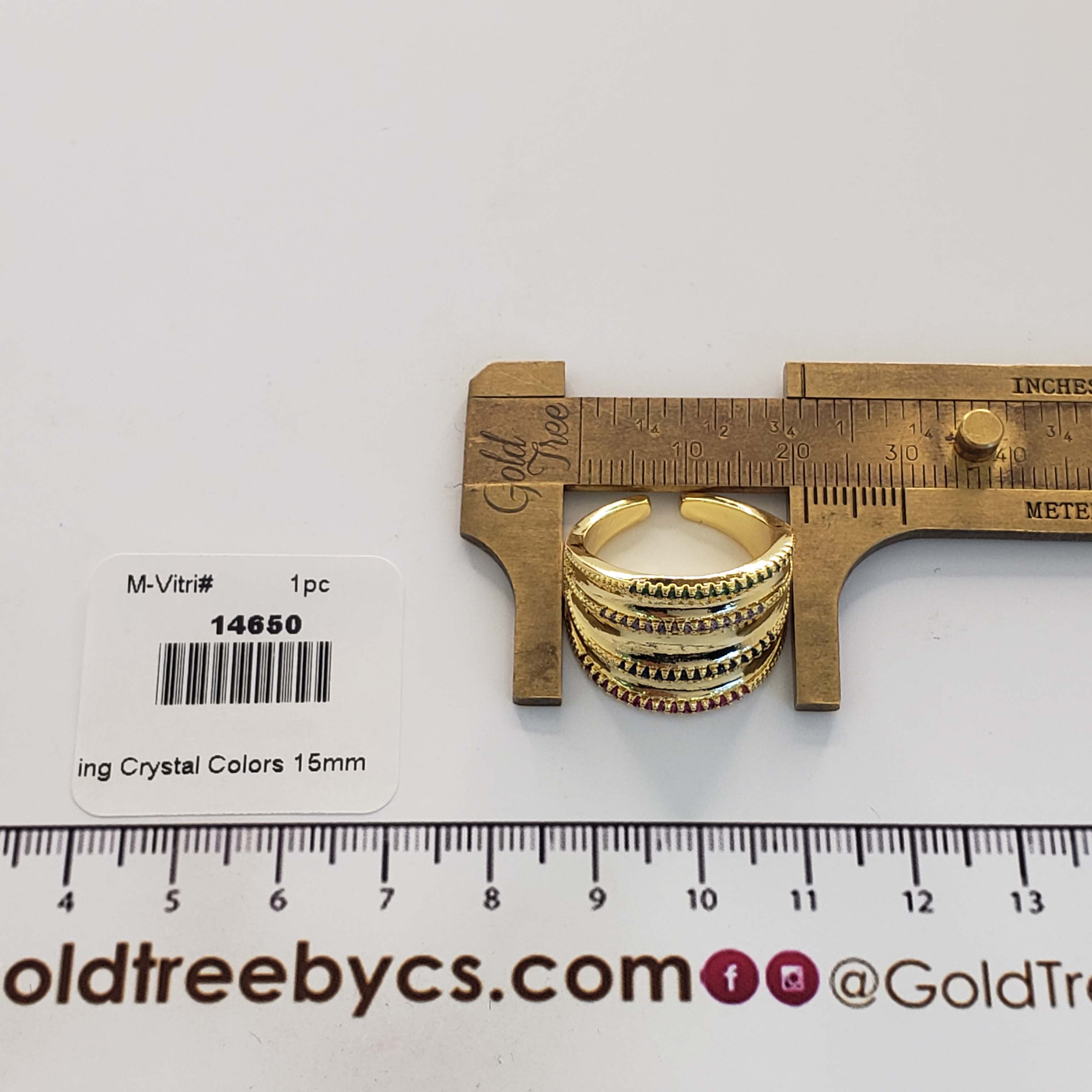 14650 Anillo Colores Cristal