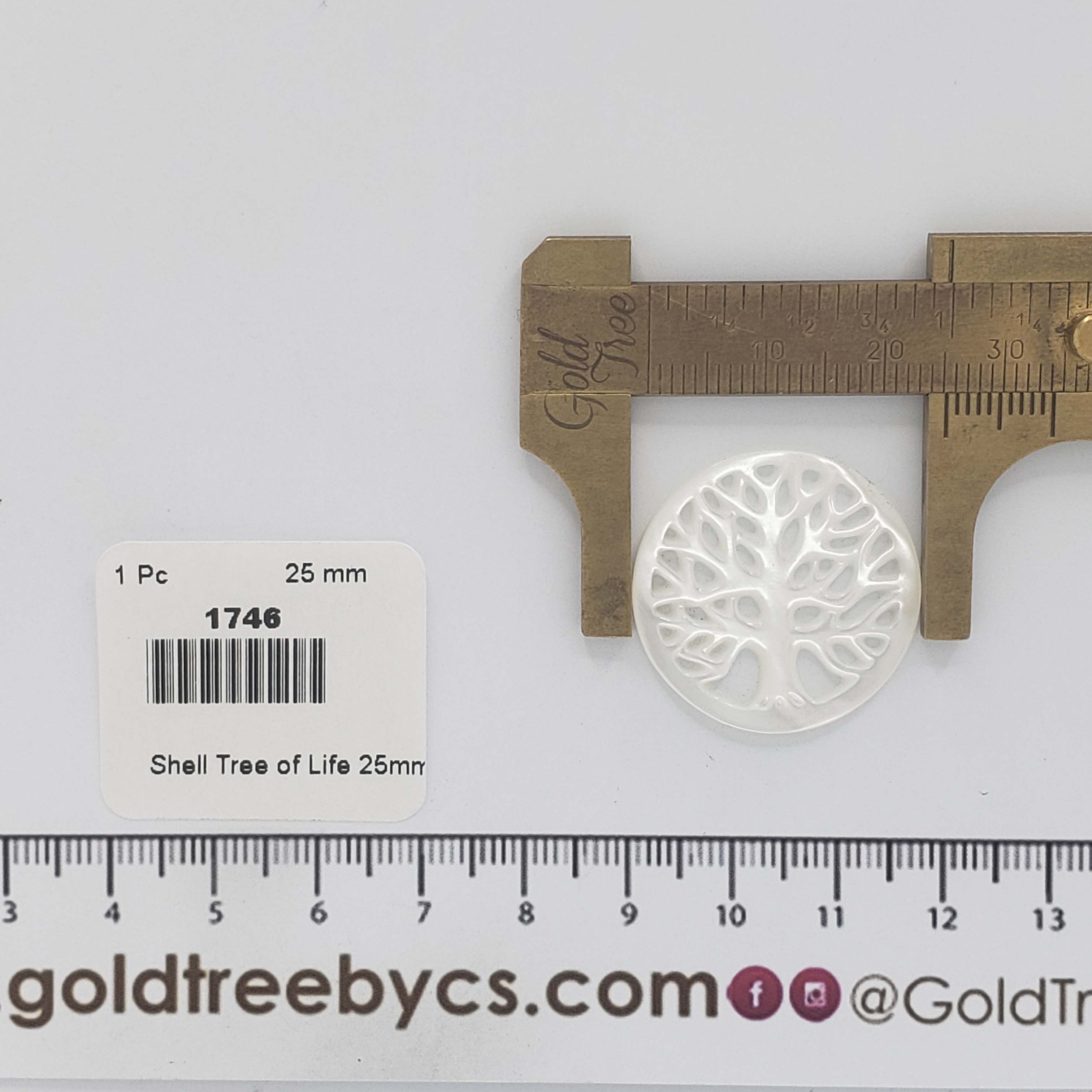 1746 Shell Tree of Life Pendant