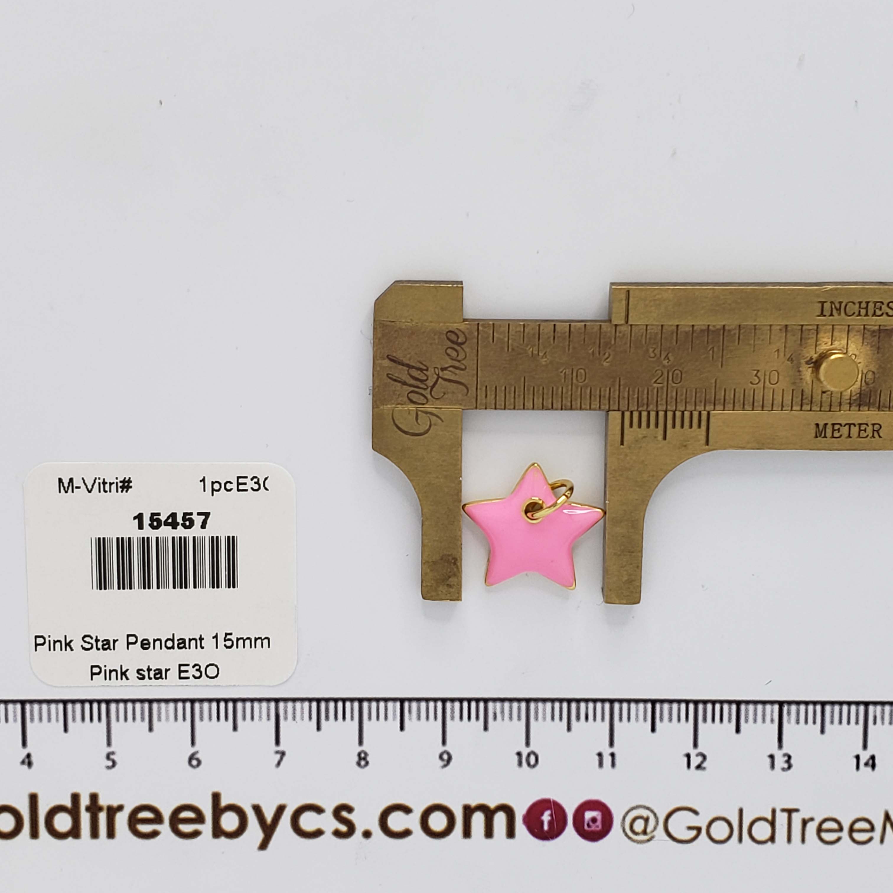 15457 Radiant Pink Star Pendant