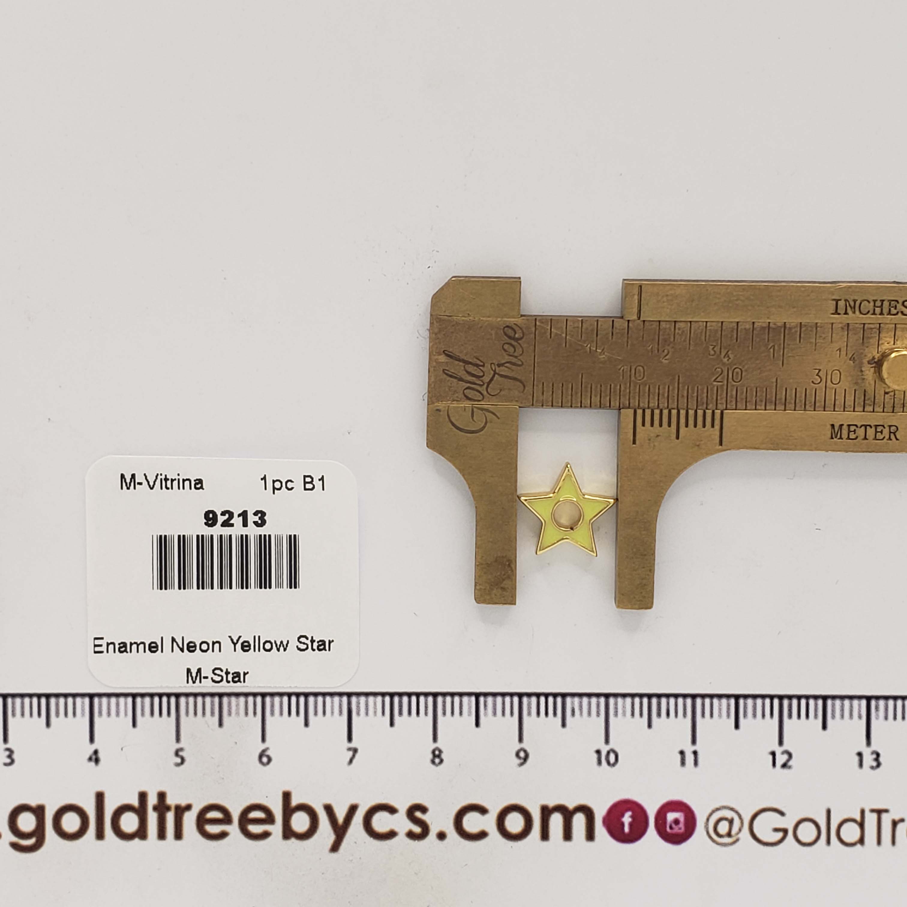 9213 Vibrant Neon Yellow Star Jewelry