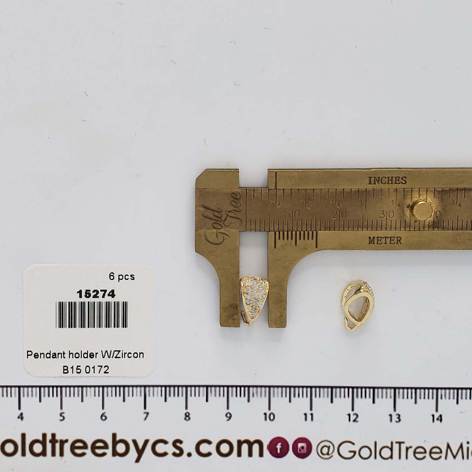 15274 Soporte para Dije con Zircon