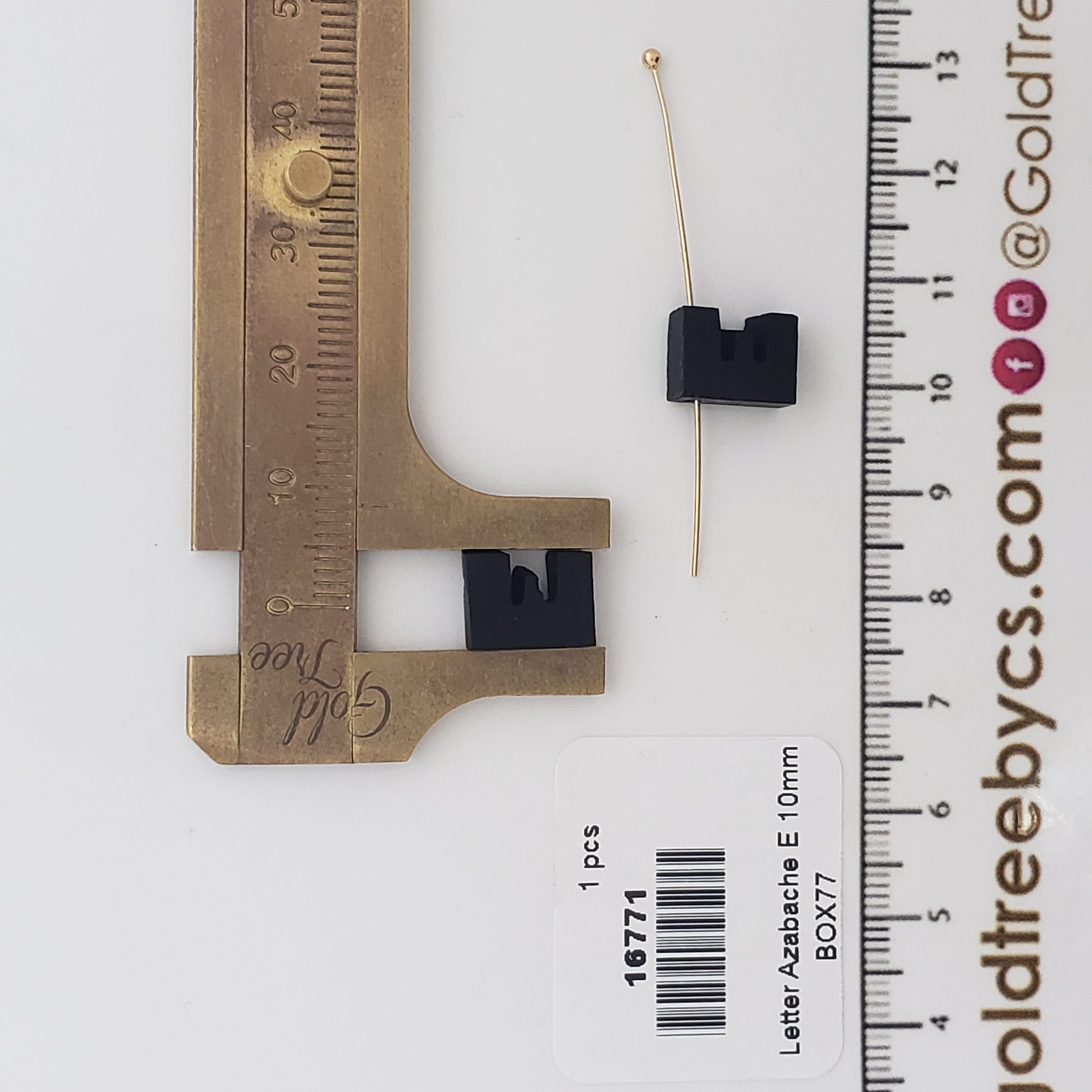 16771 Initial Letter E Azabache Spacer