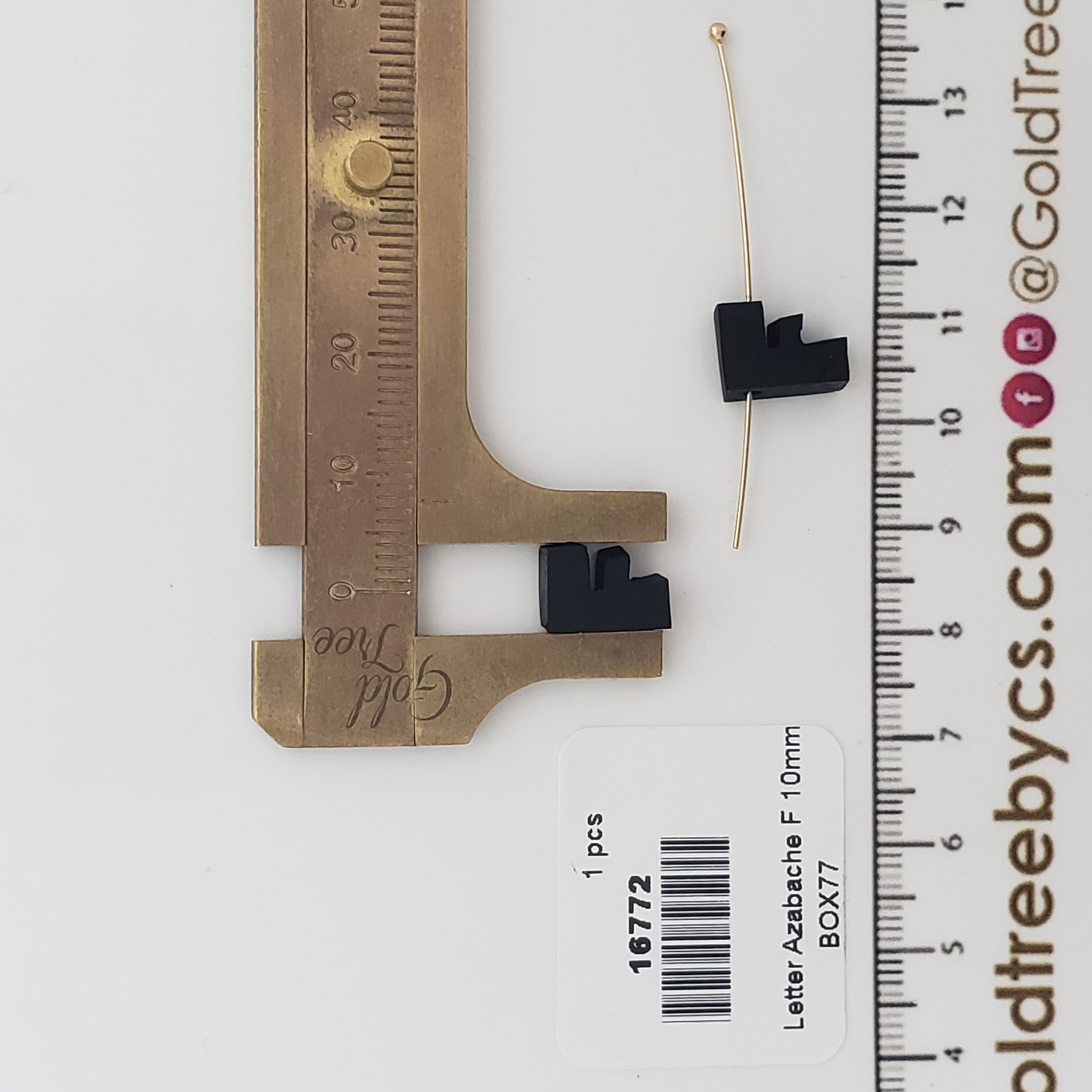 16772 Initial Letter F Azabache Spacer