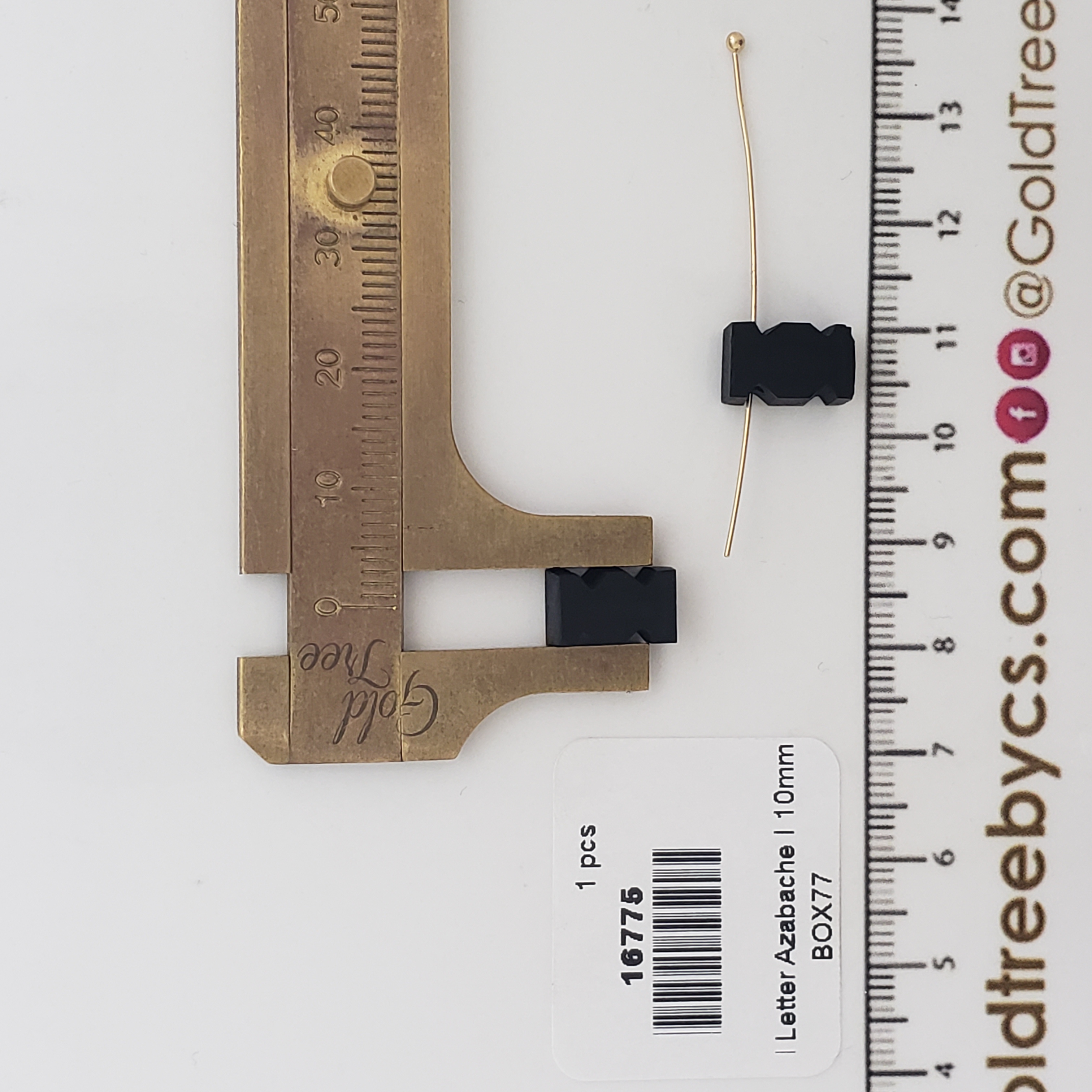 16775 Initial Letter I Azabache Spacer