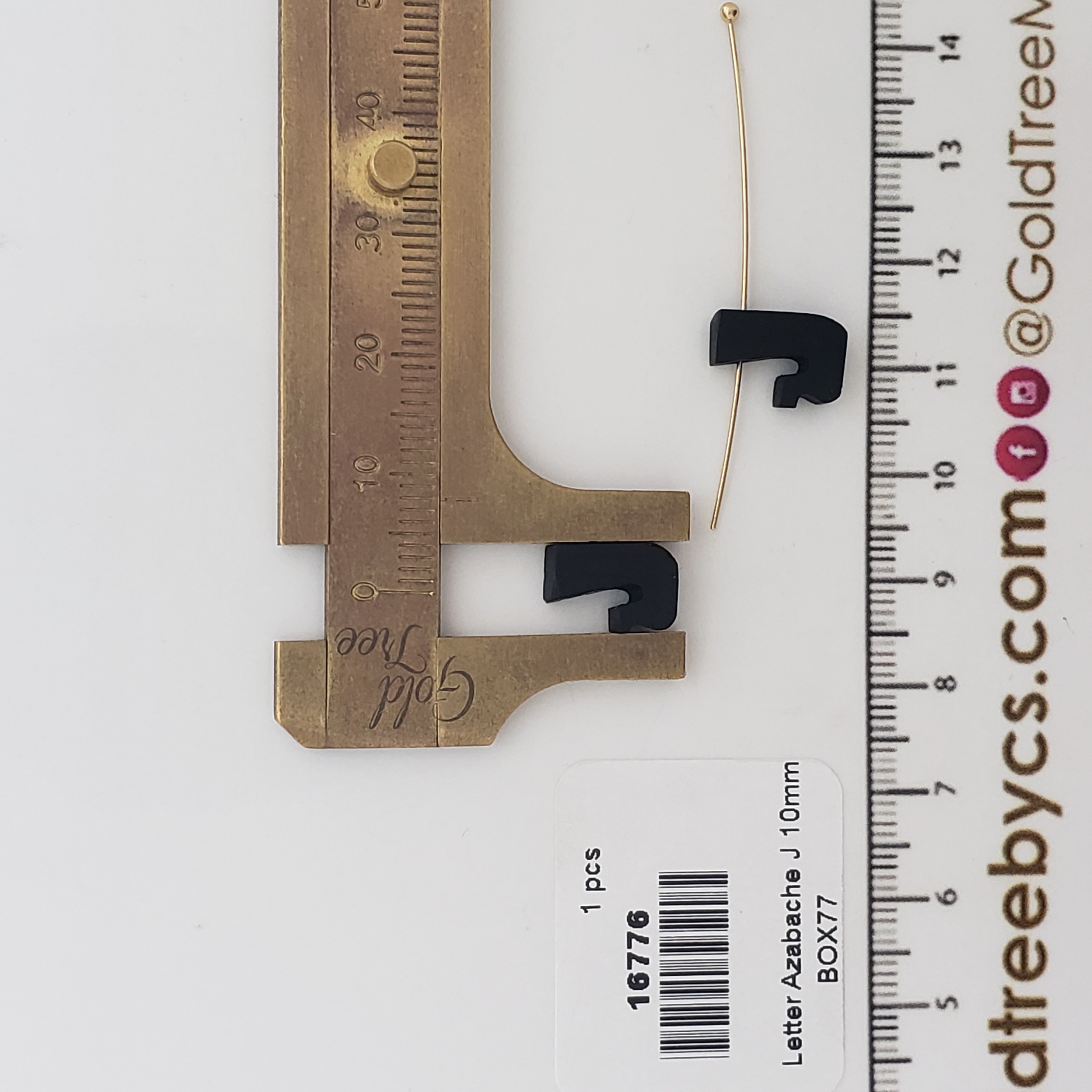 16776 Initial Letter J Azabache Spacer