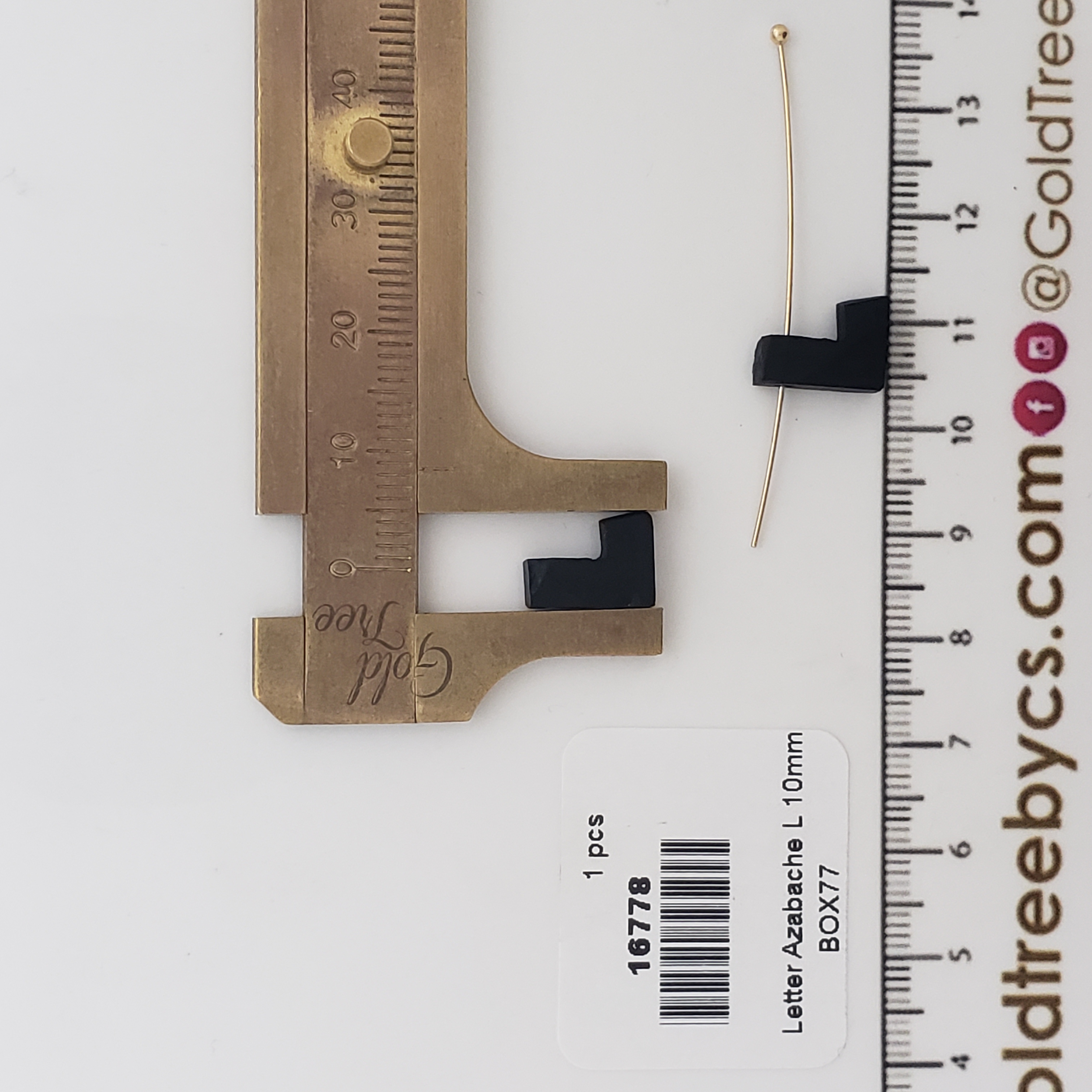 16778 Initial Letter L Azabache Spacer