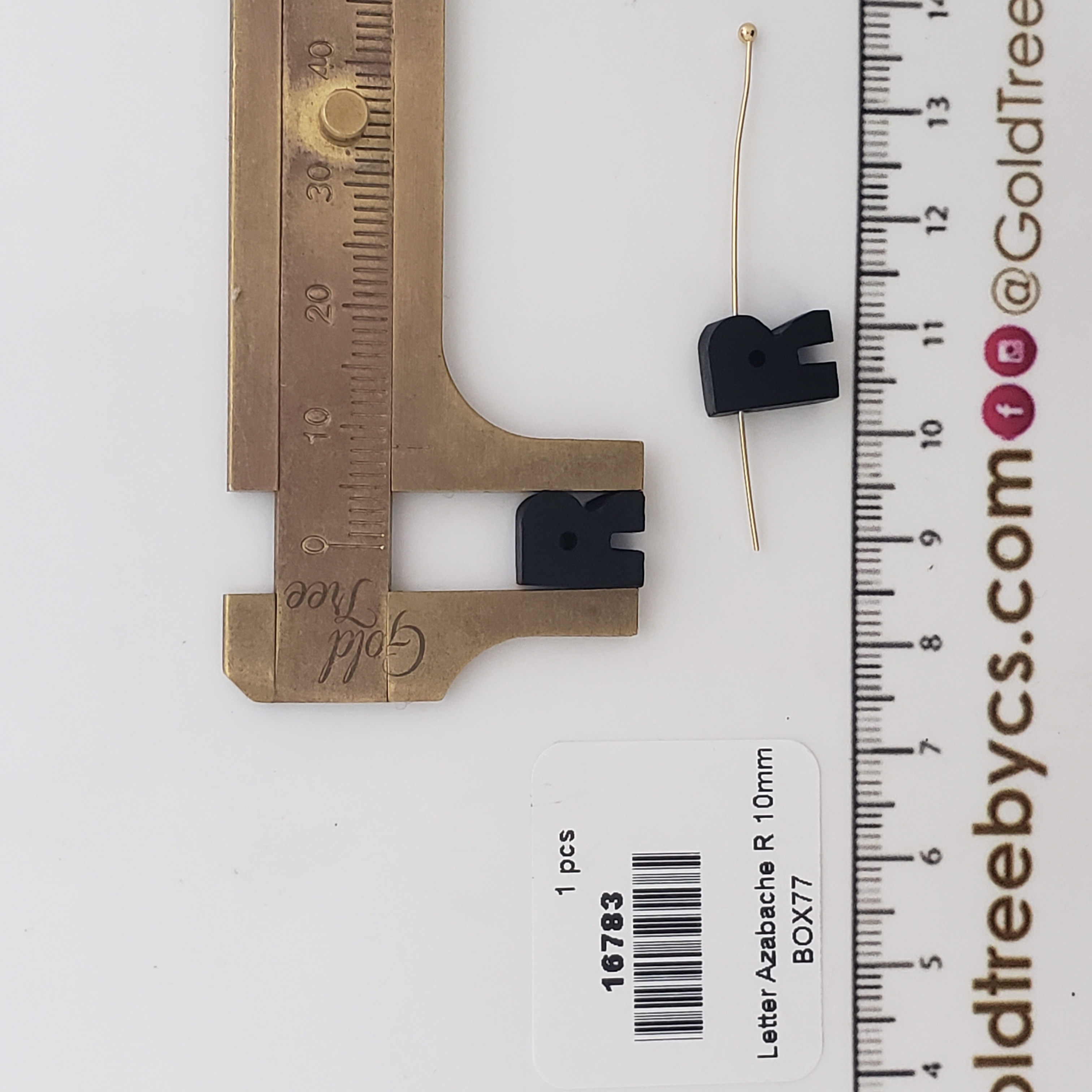 16783 Initial Letter R Azabache Spacer