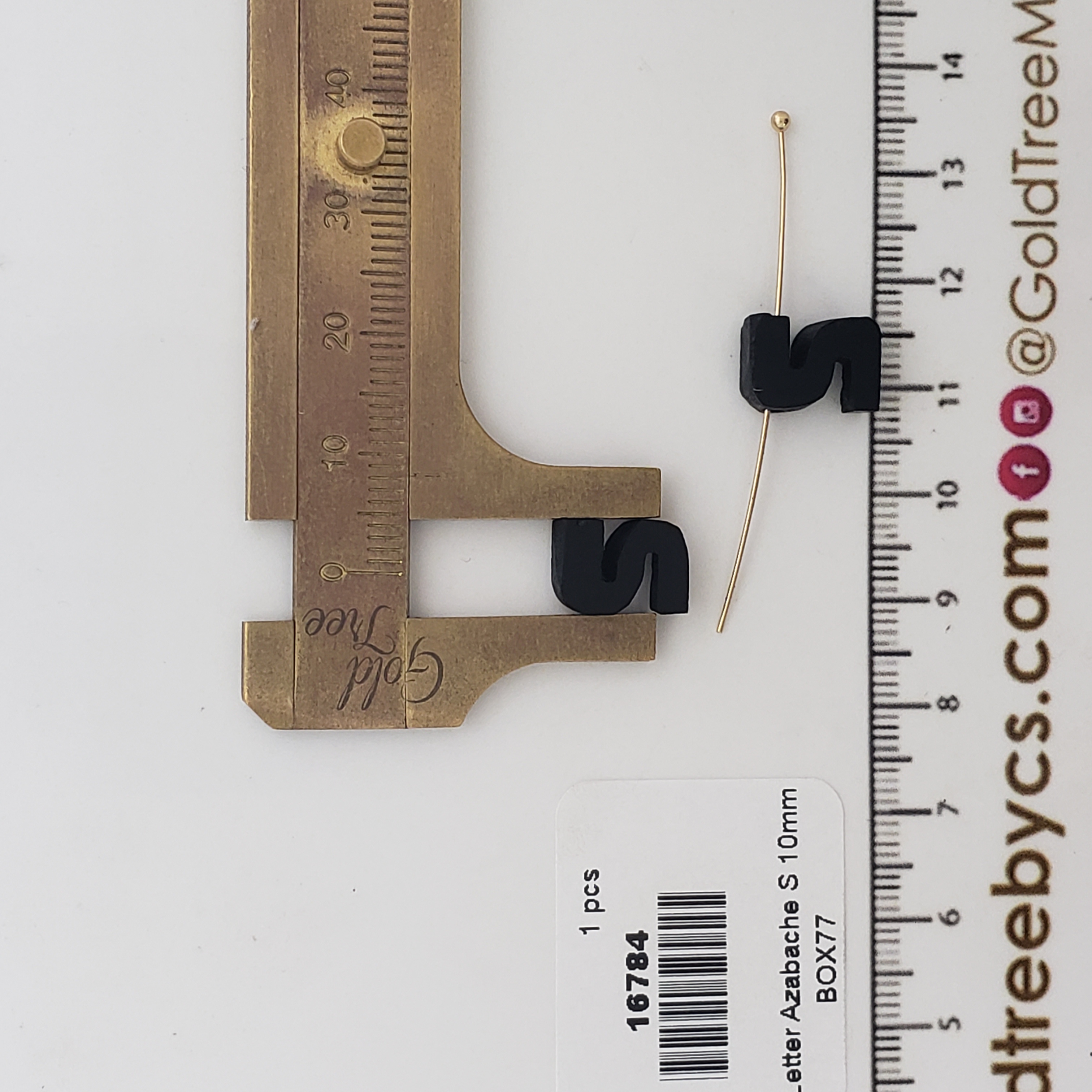 16784 Initial Letter S Azabache Spacer