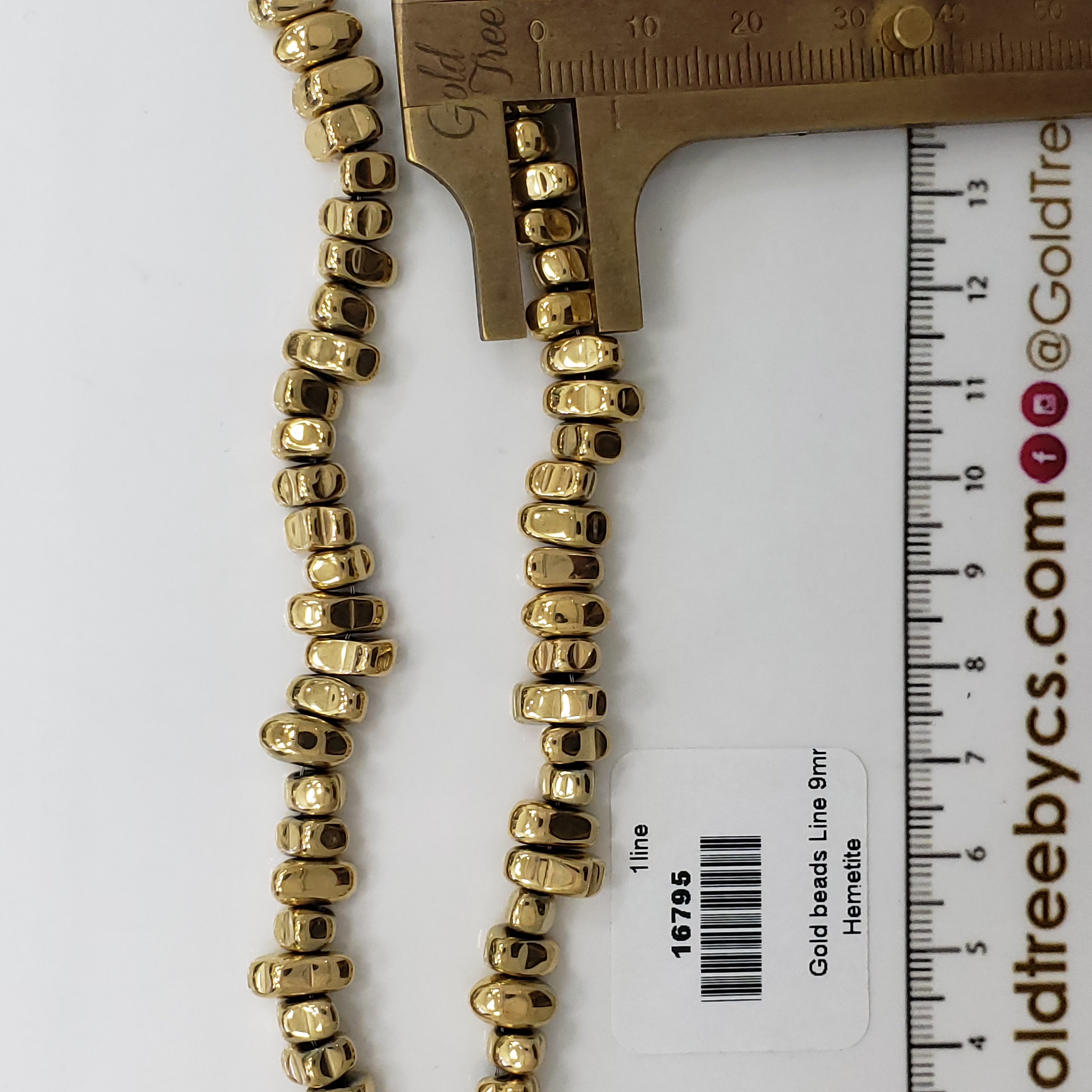 16795 Separador Línea de Bolas Doradas