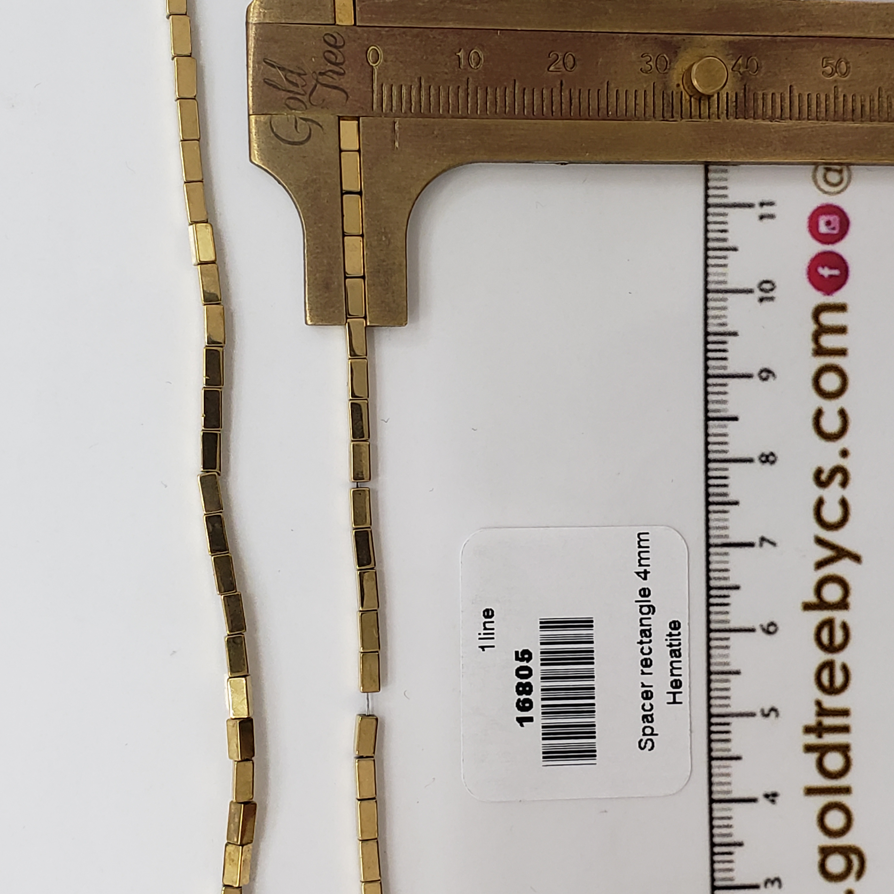 16805 Gold Rectangle Spacer