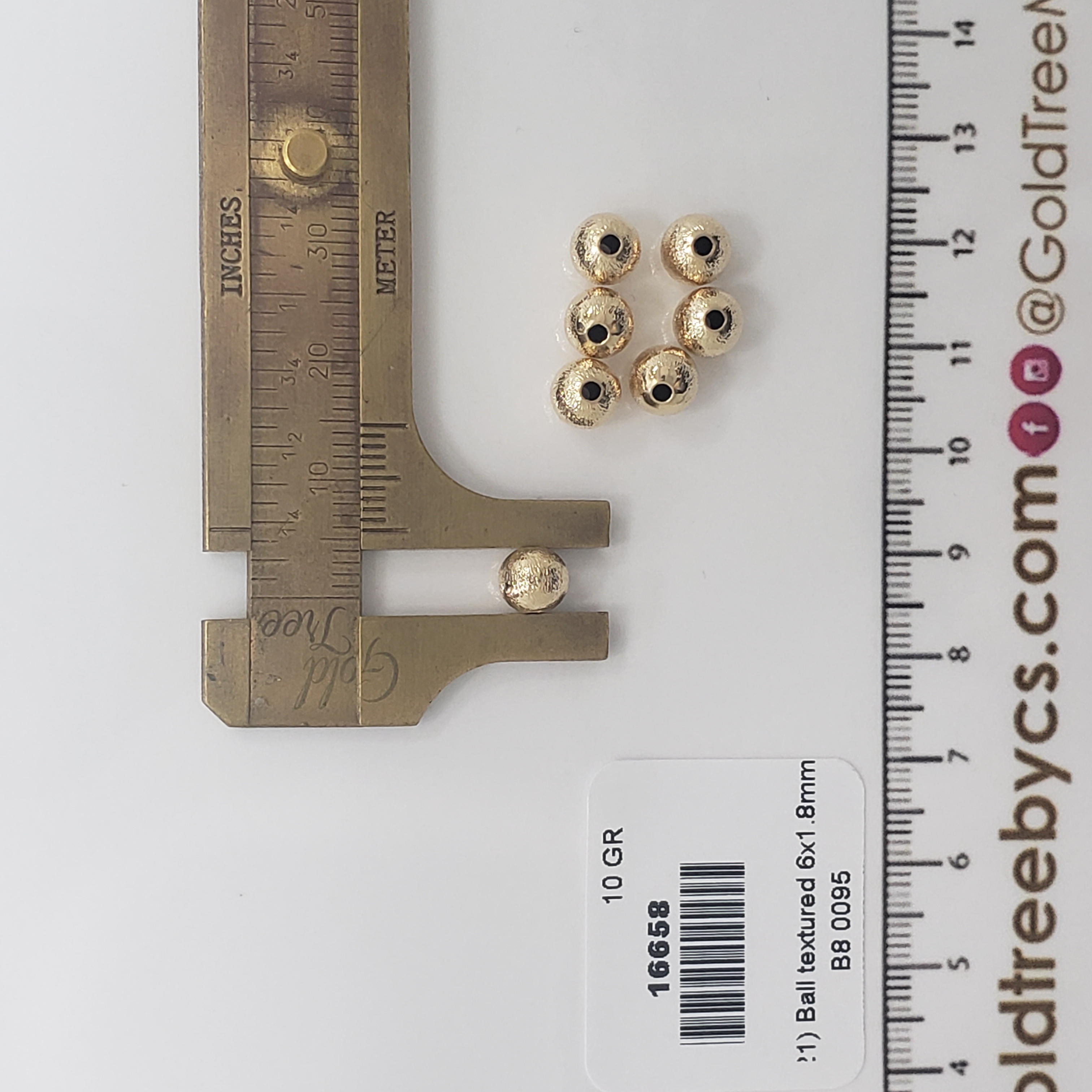 16658 Ball textured 6x1.8mm