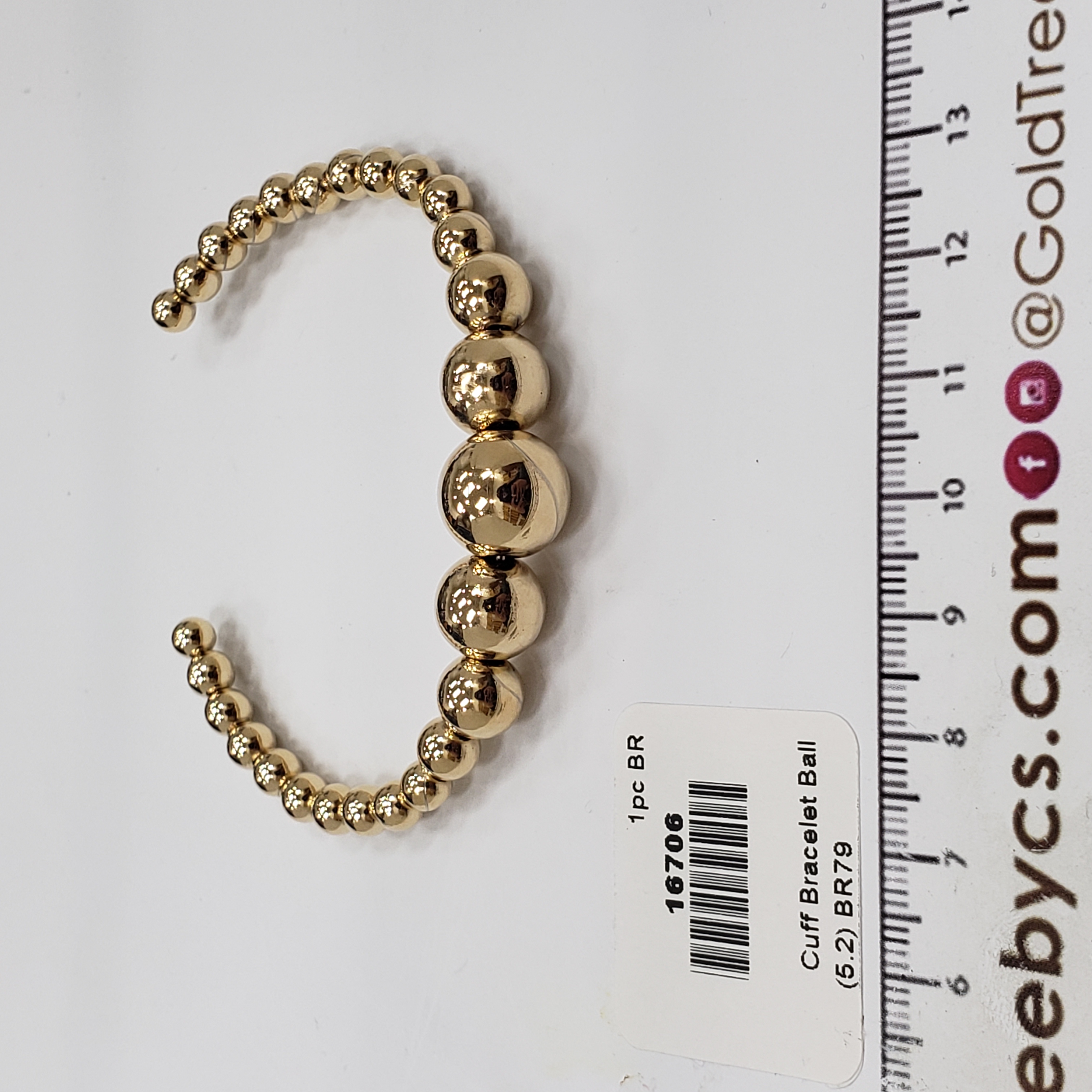 16706 Cuff Bracelet Ball