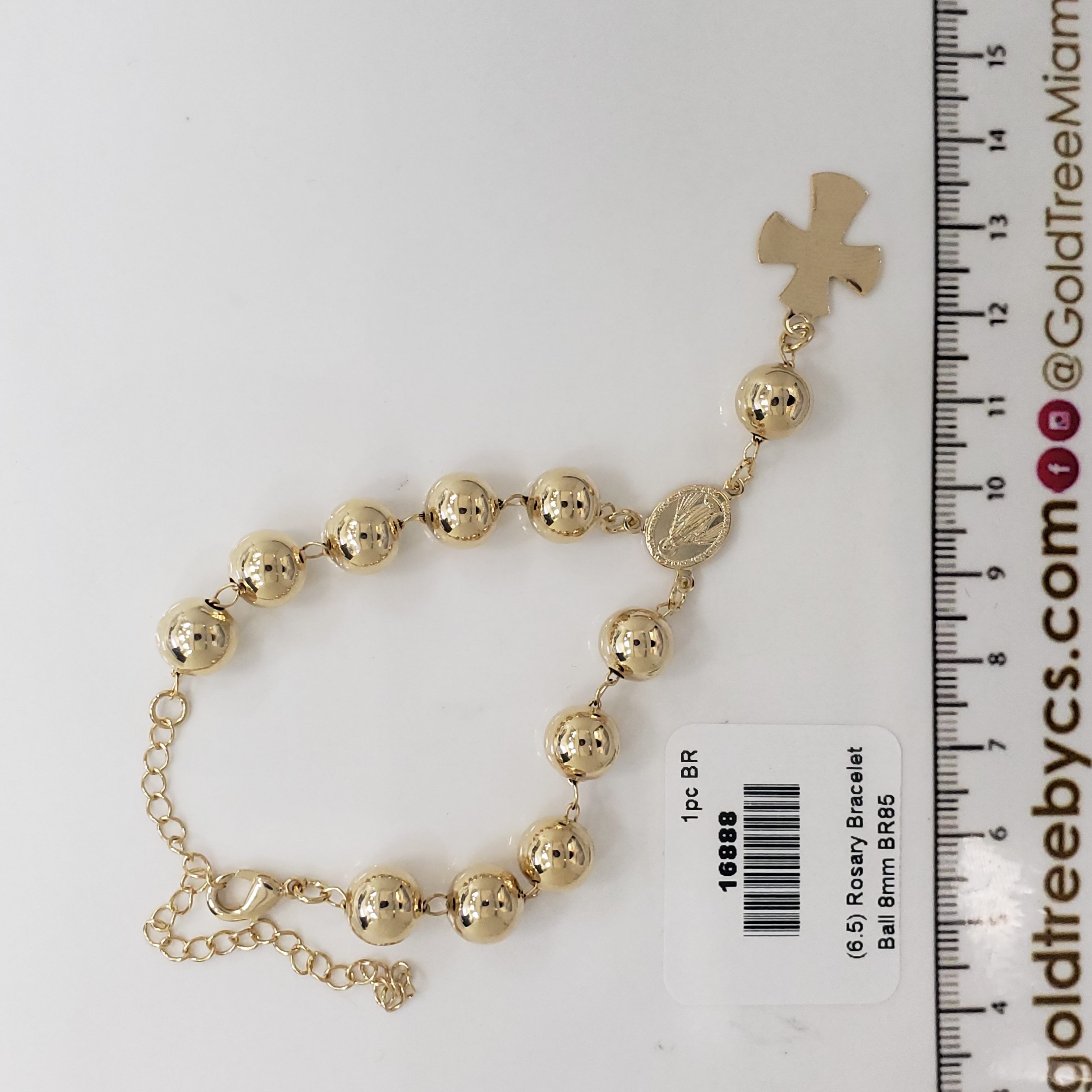 16888 Gold Rosary Bracelet