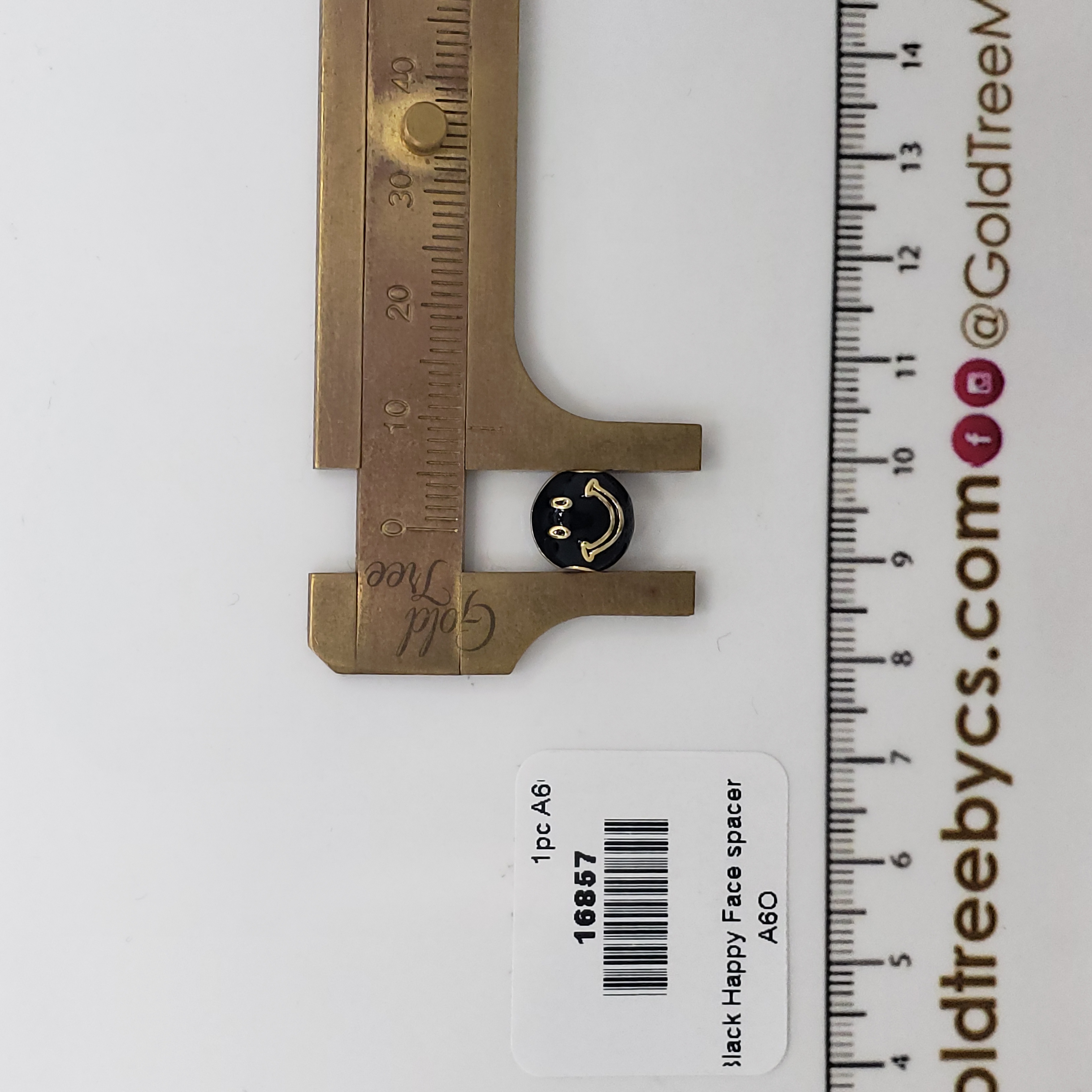 16857 Black Happy Face Spacer