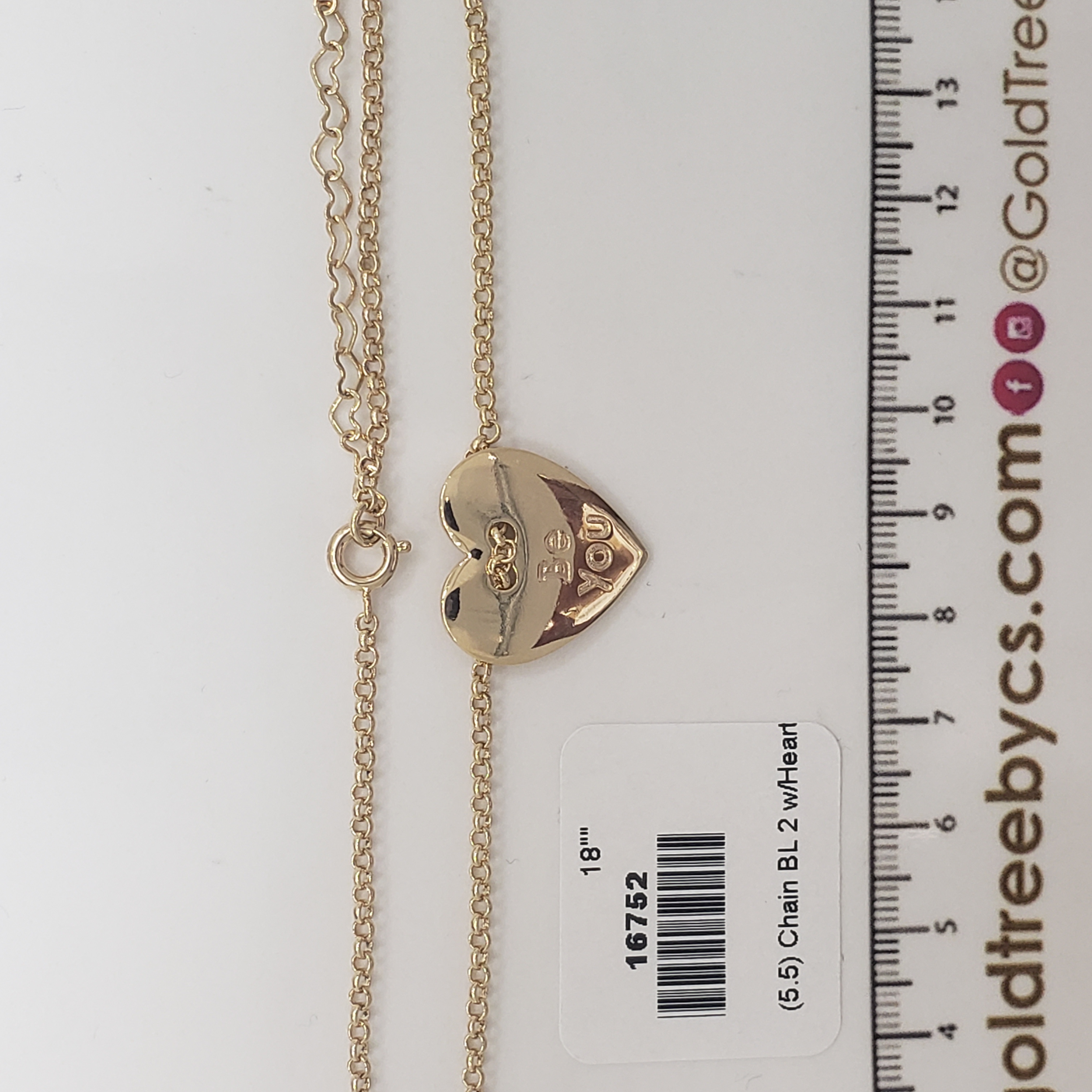 16752 Cadena BL 2 con Corazón