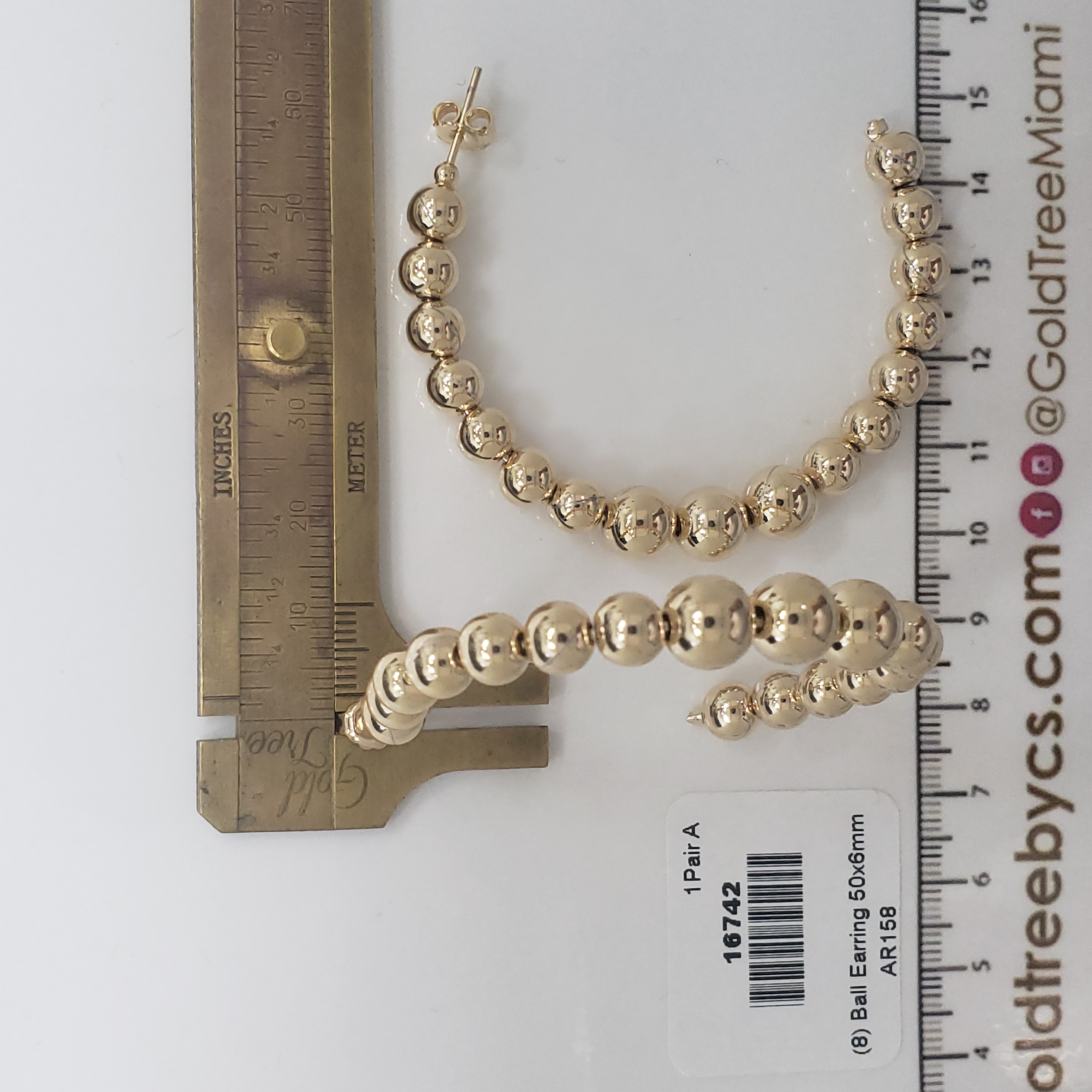 16742 Pendiente de Bola 50x6mm