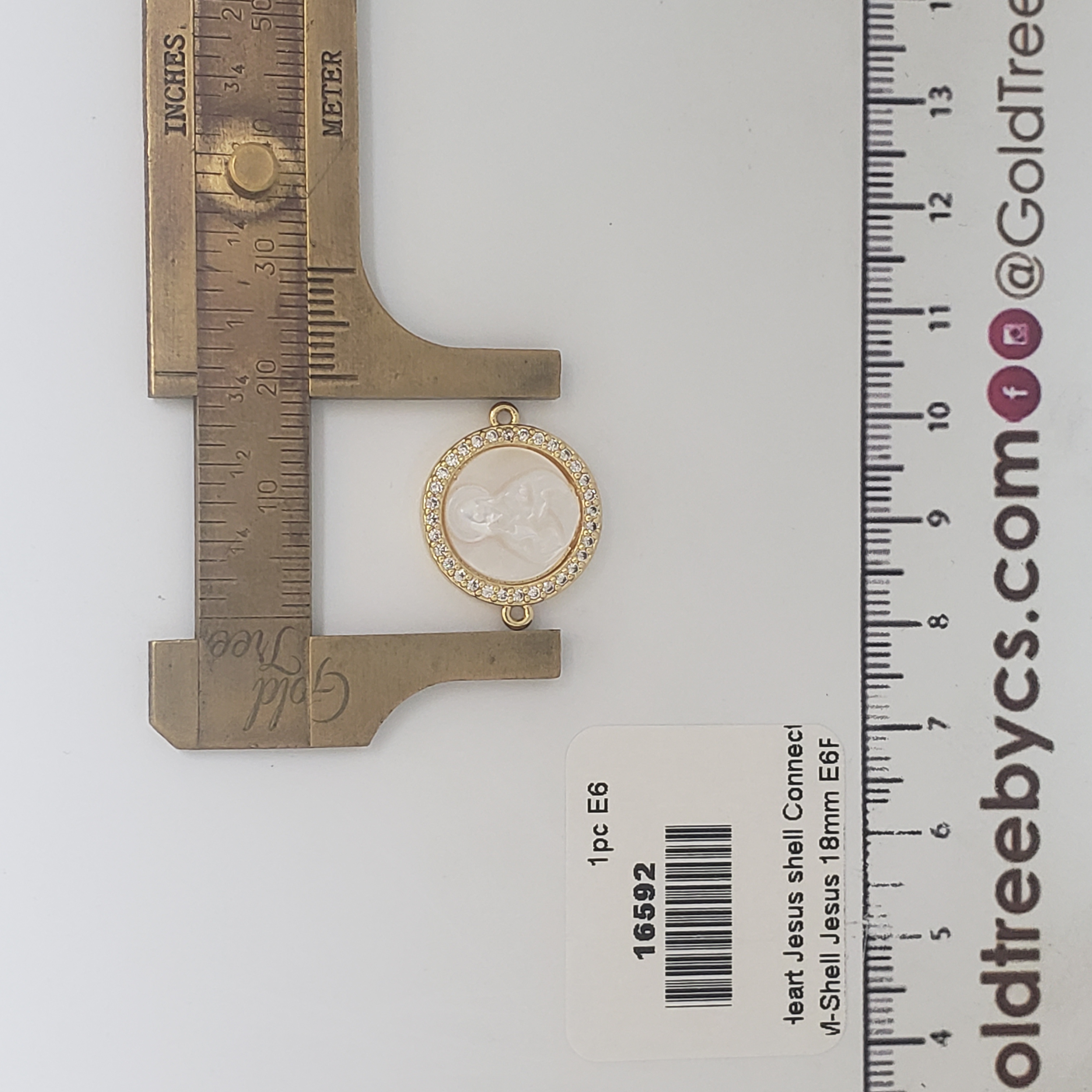 16592 Heart Jesus Shell Connector