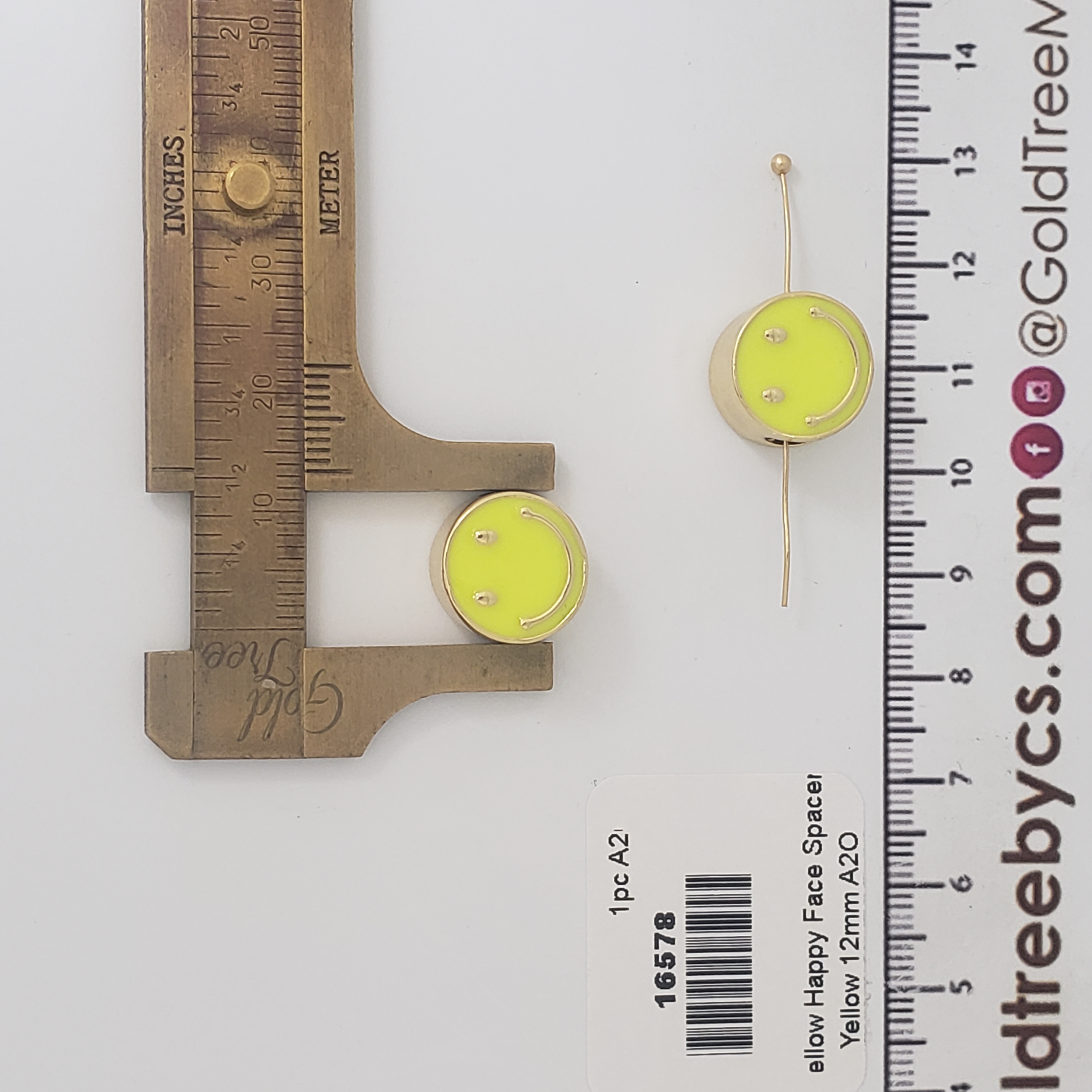 16578 Yellow Happy Face Spacer