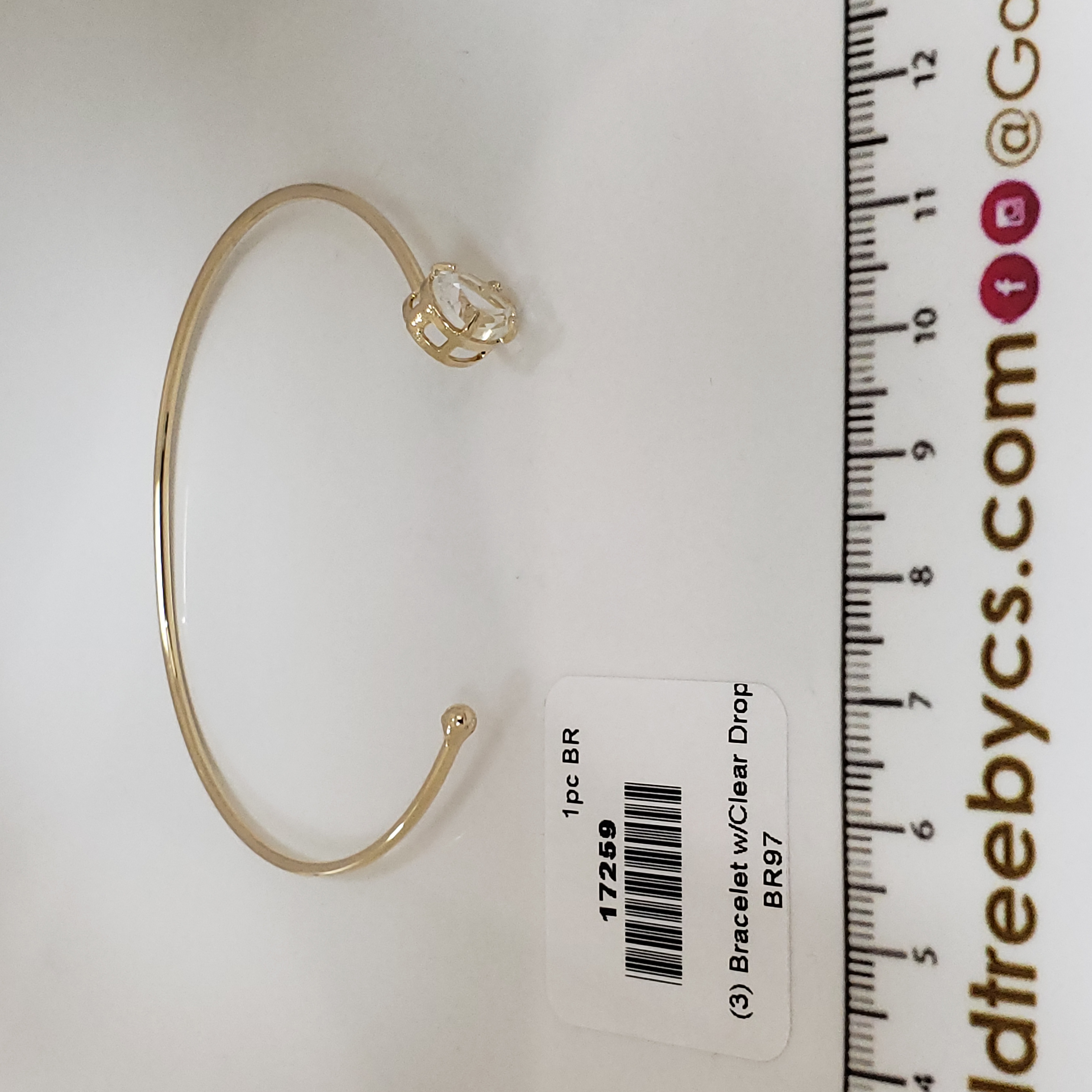 17259 Bracelet with Clear Drop