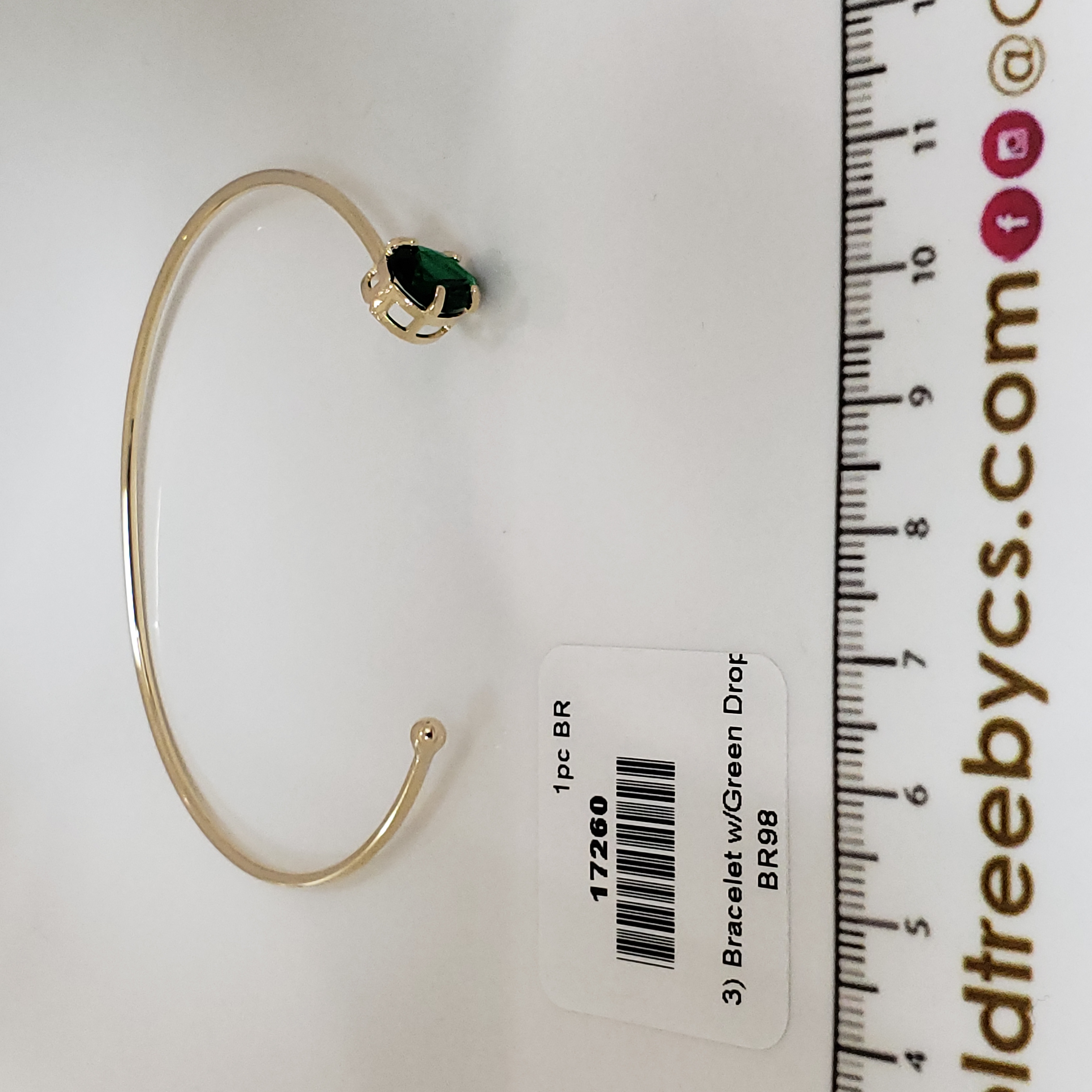 17260 Bracelet with Green Drop