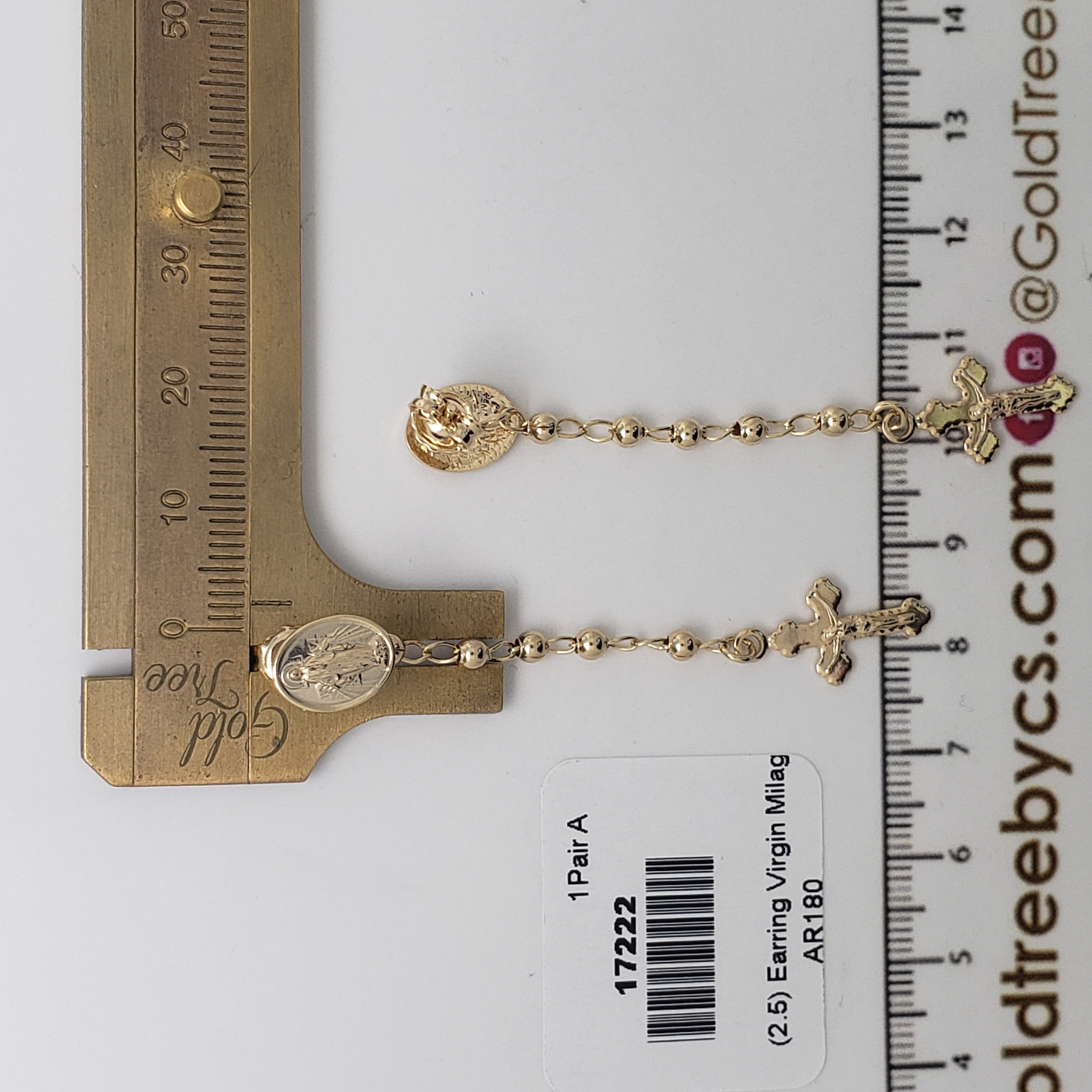 17222 Earring Virgin Milagrosa