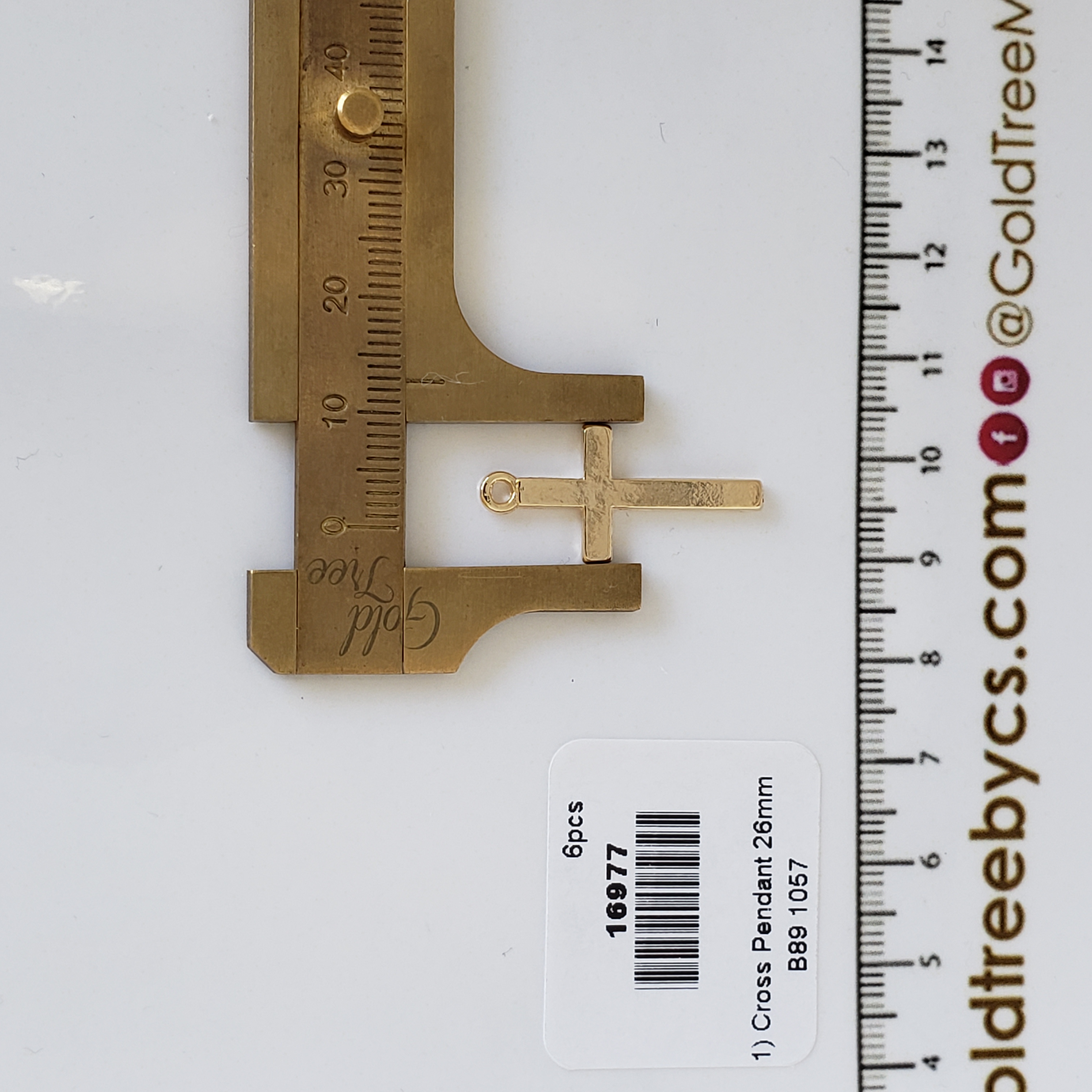 16977 Cadena Dorado Cruz Clásica