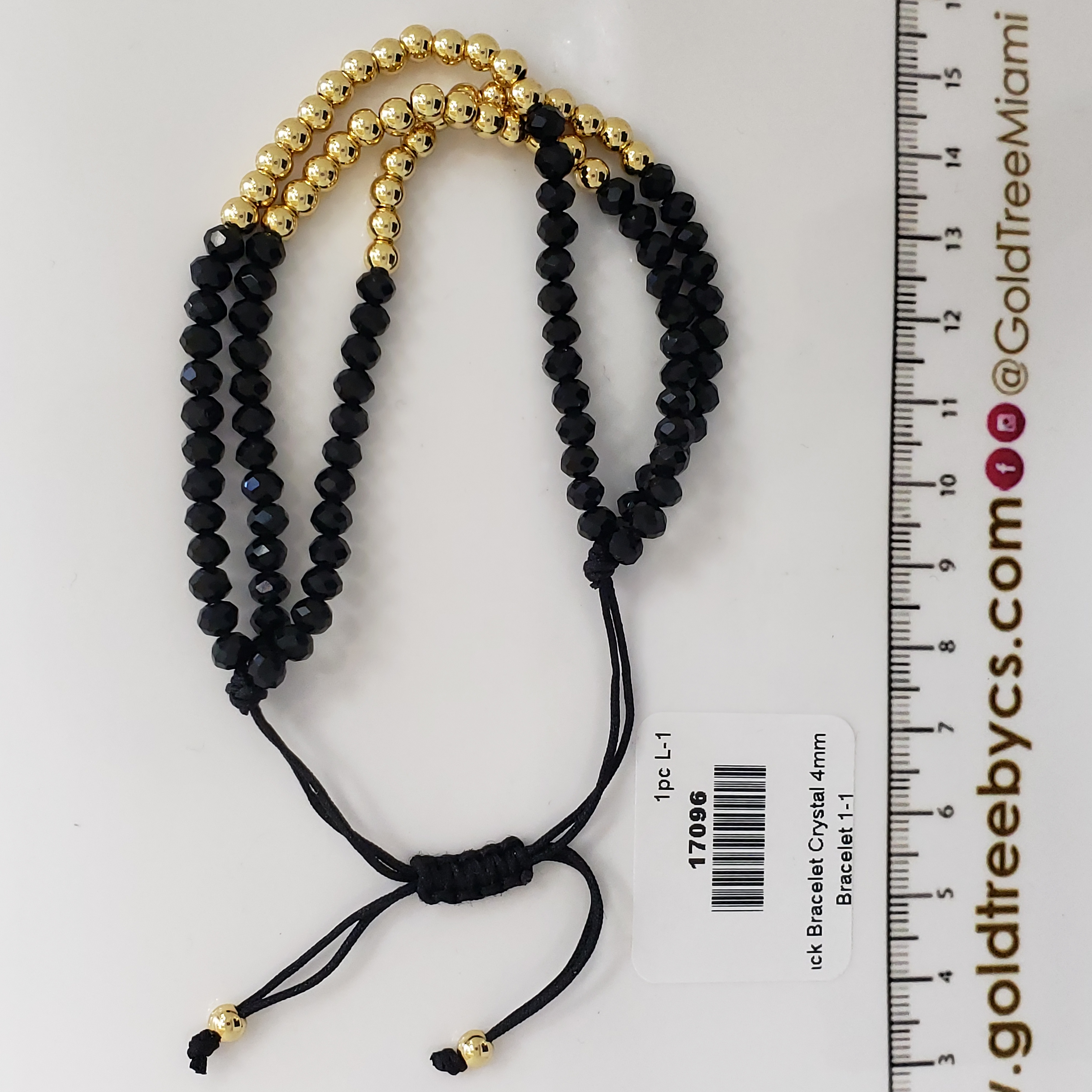 17096 Black Bracelet Crystal