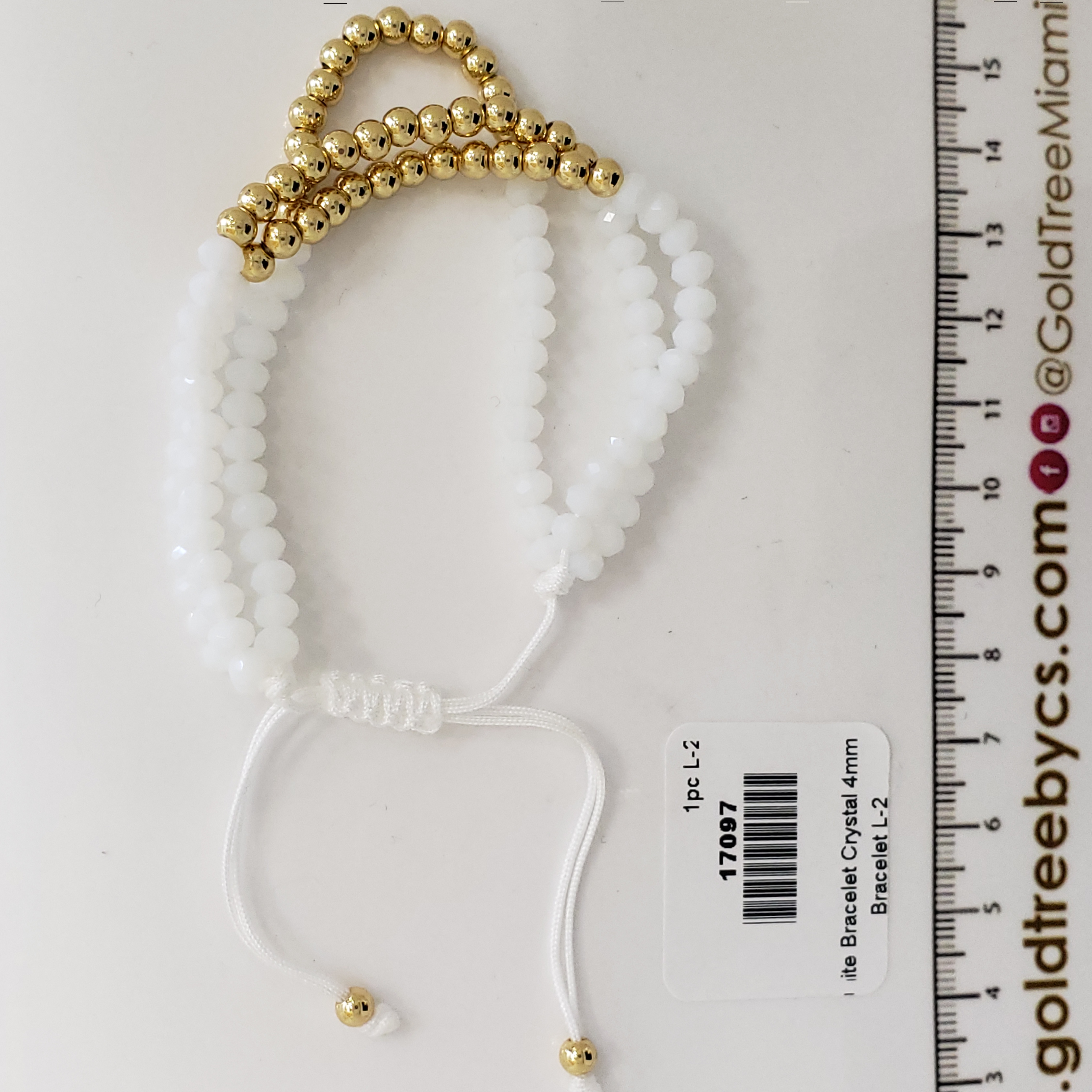 17097 White Bracelet Crystal