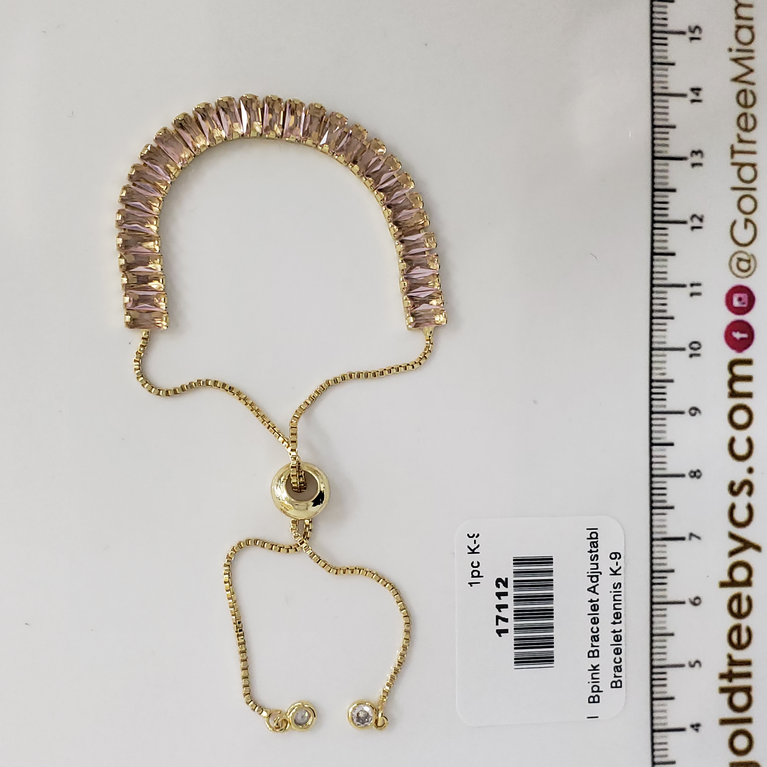 17112 Bpink Bracelet Adjustabl