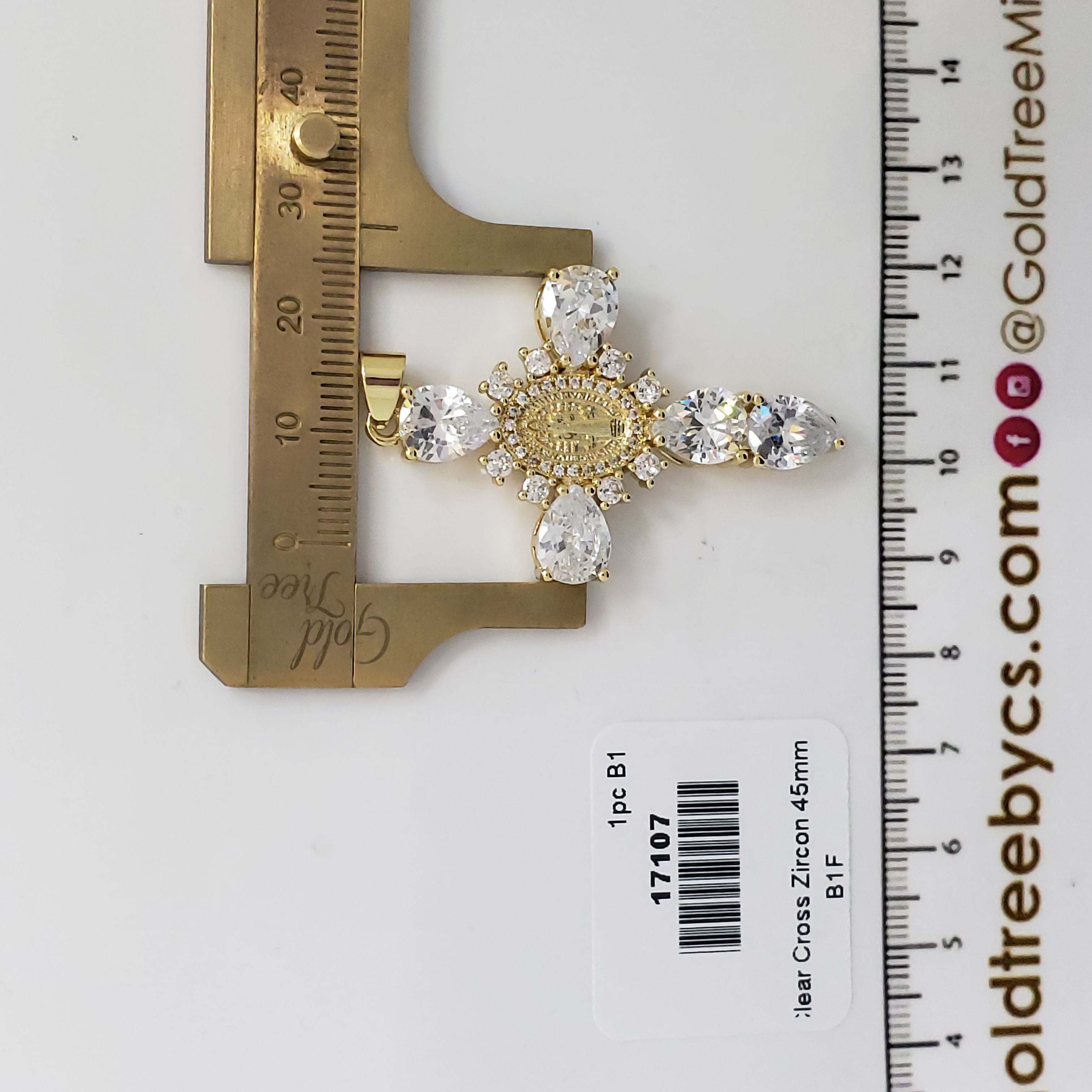 17107 Crystal Clarity Zircon Cross Pendant