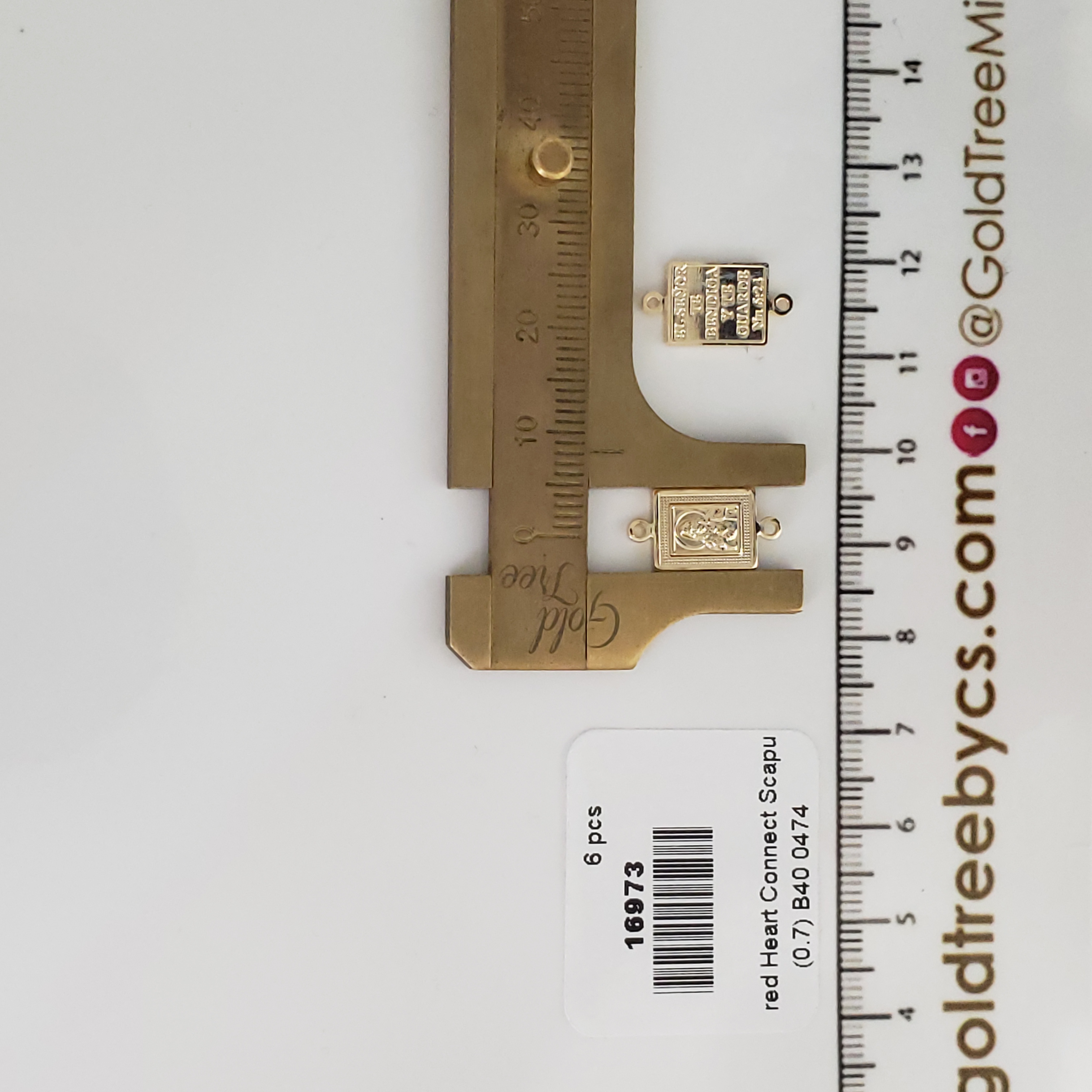 16973 Sacred Heart Connector Scapulary Charm