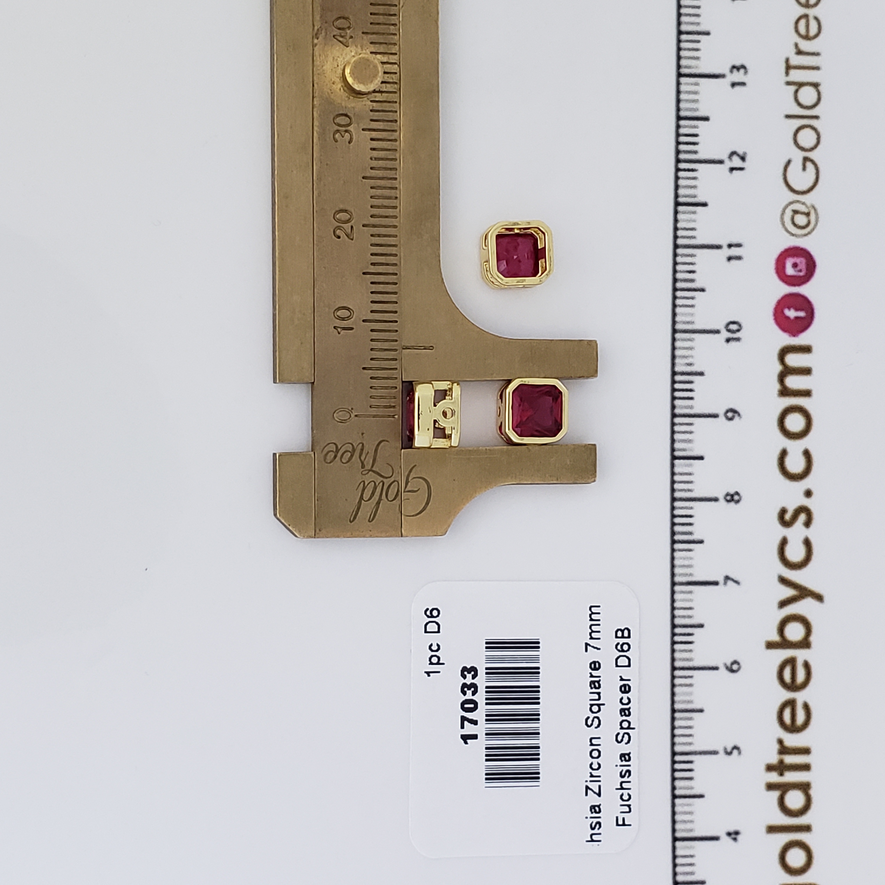 17033 Separador Cuadrado Zircón Fuchsia