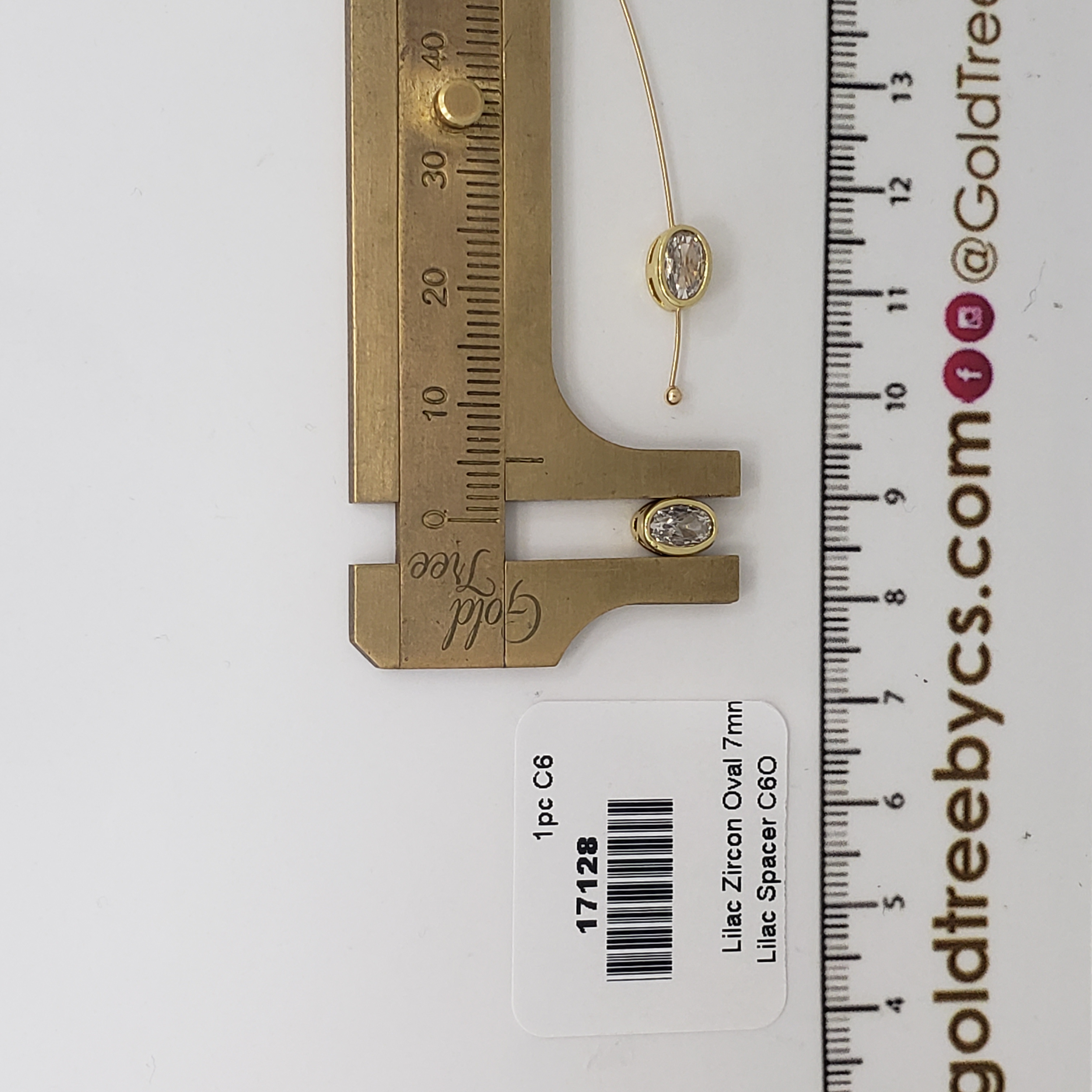 17128 Lilac Zircon Oval Spacer