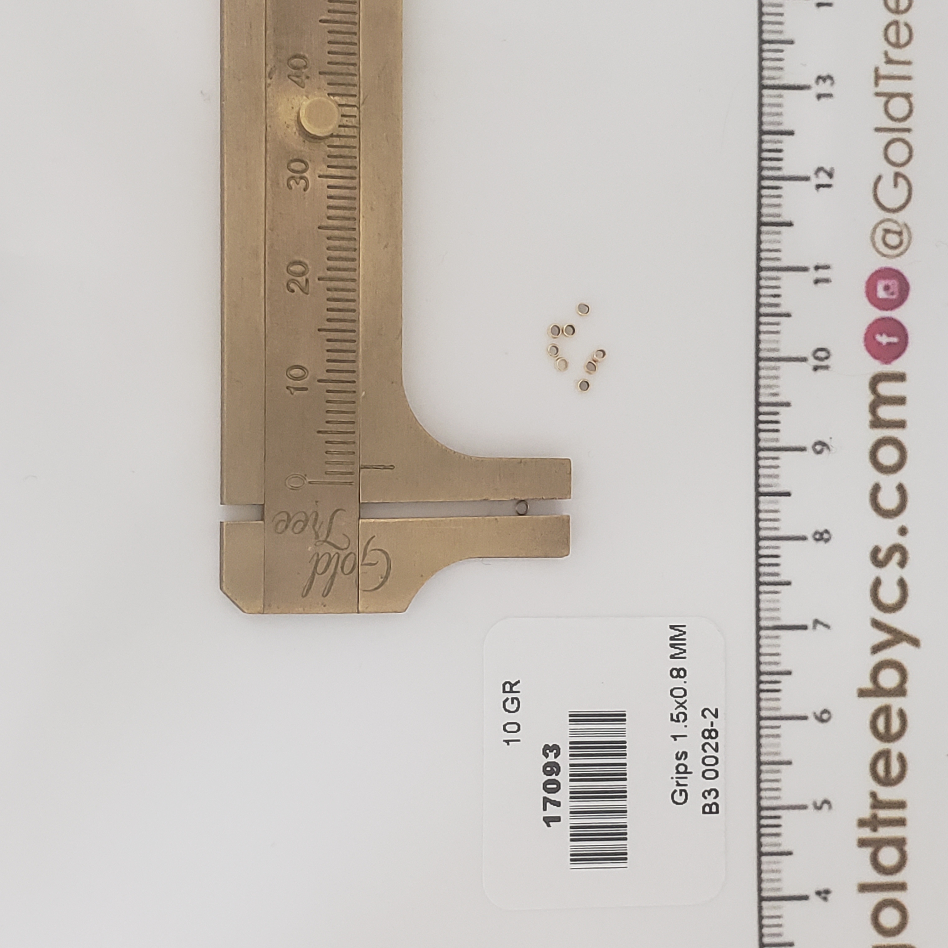 17093 1.5x0.8mm Gold Crimp
