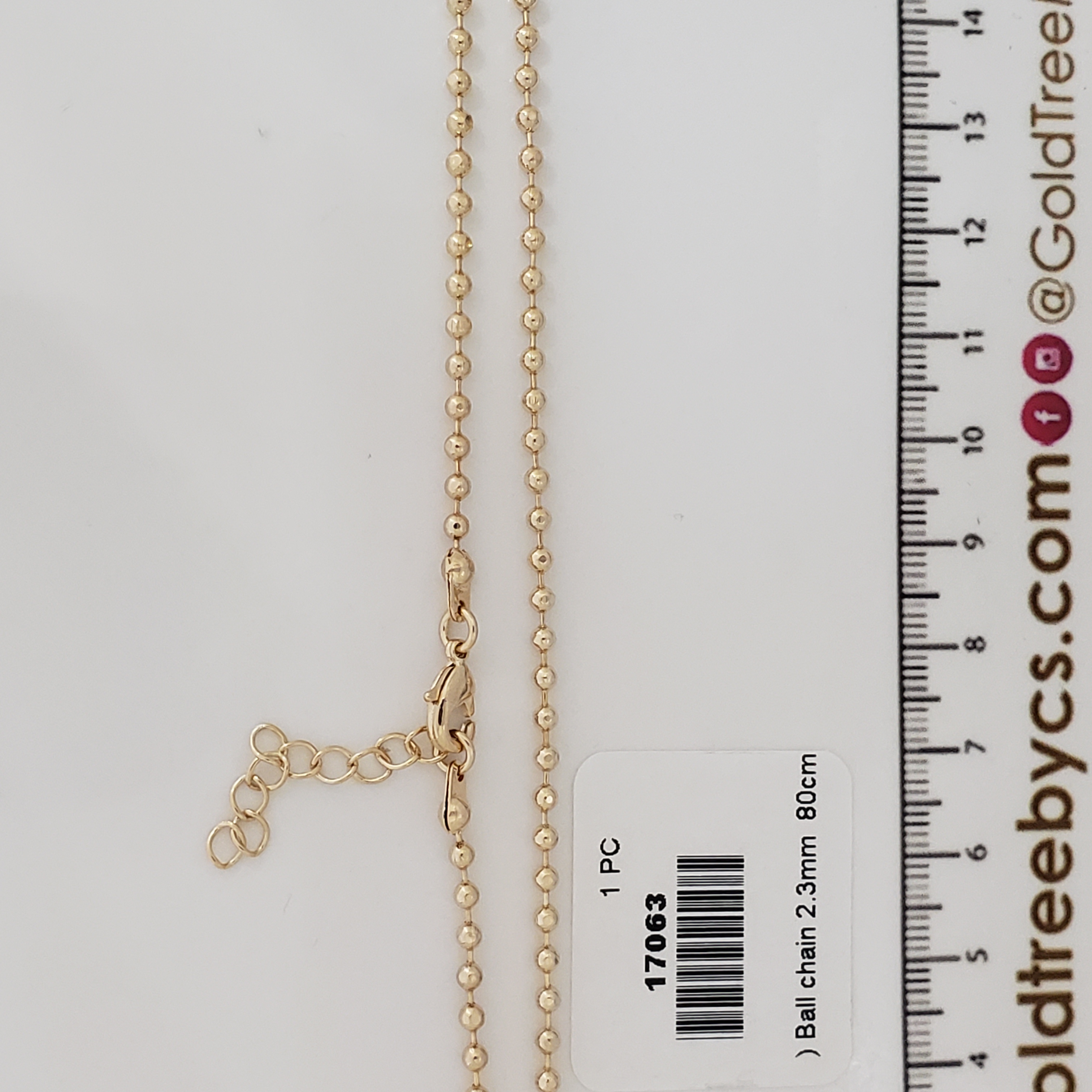 17063 31" Ball Chain Necklace 2.3mm