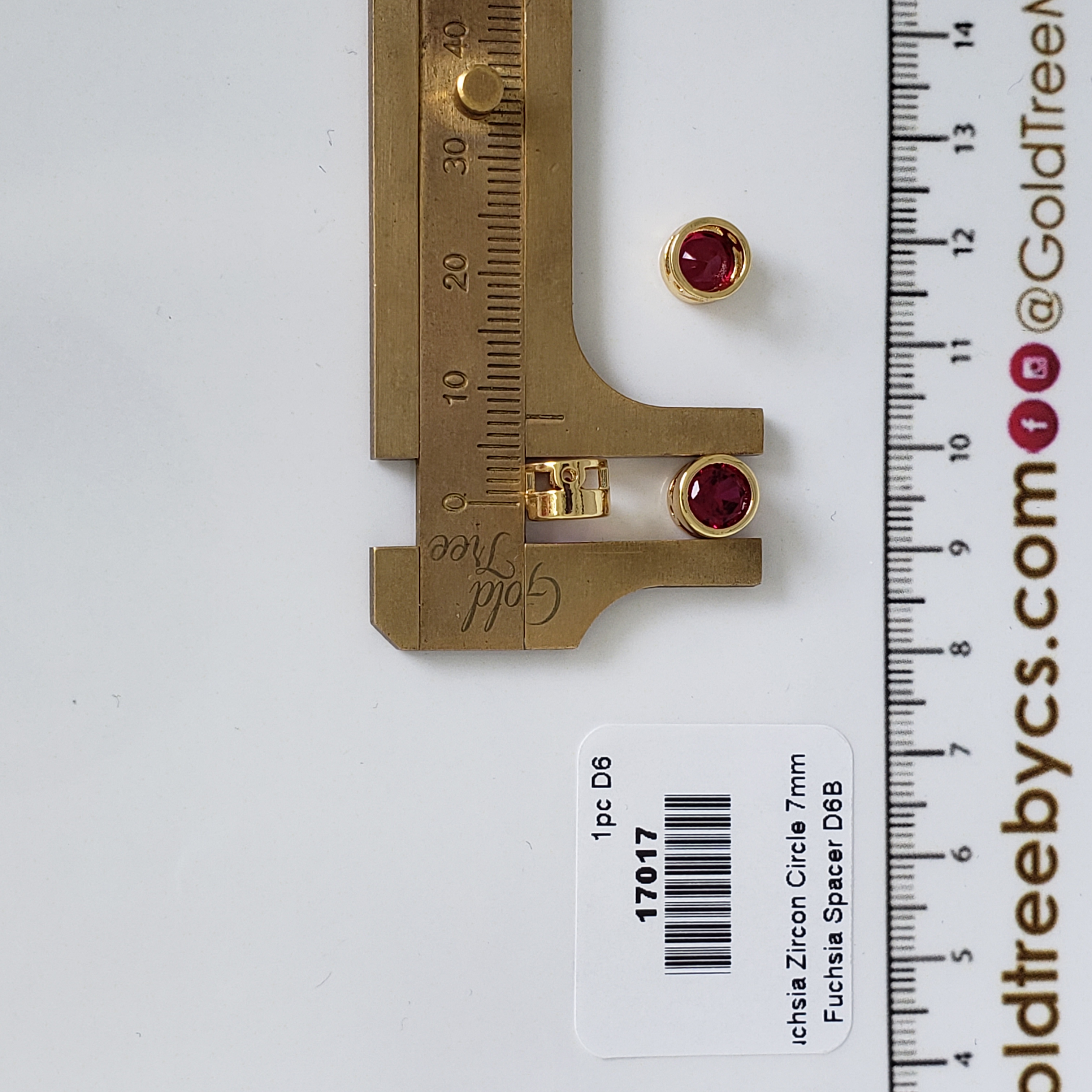 17017 Fuchsia Radiance Round Spacer