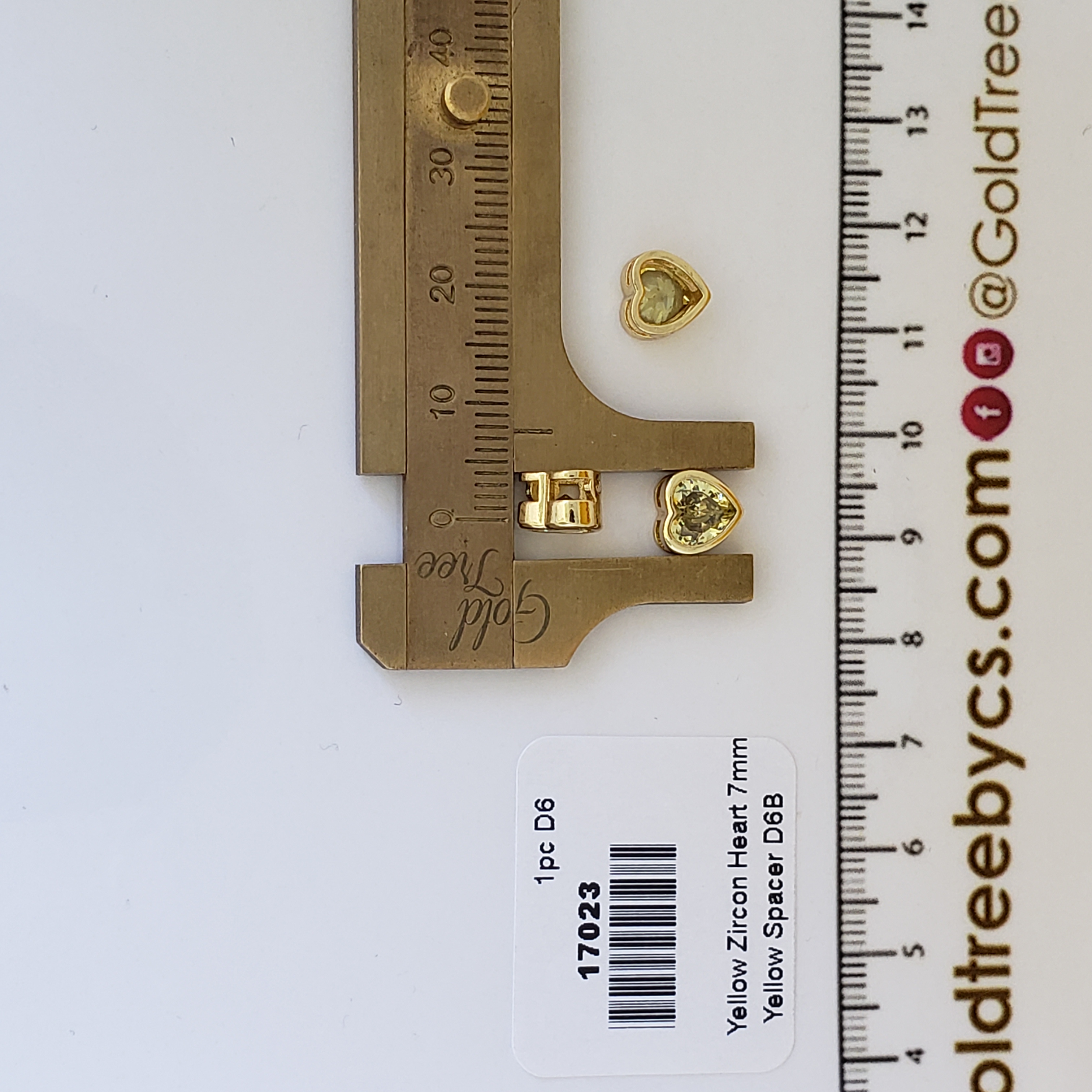 17023 Sunshine Glow Heart Yellow Spacer