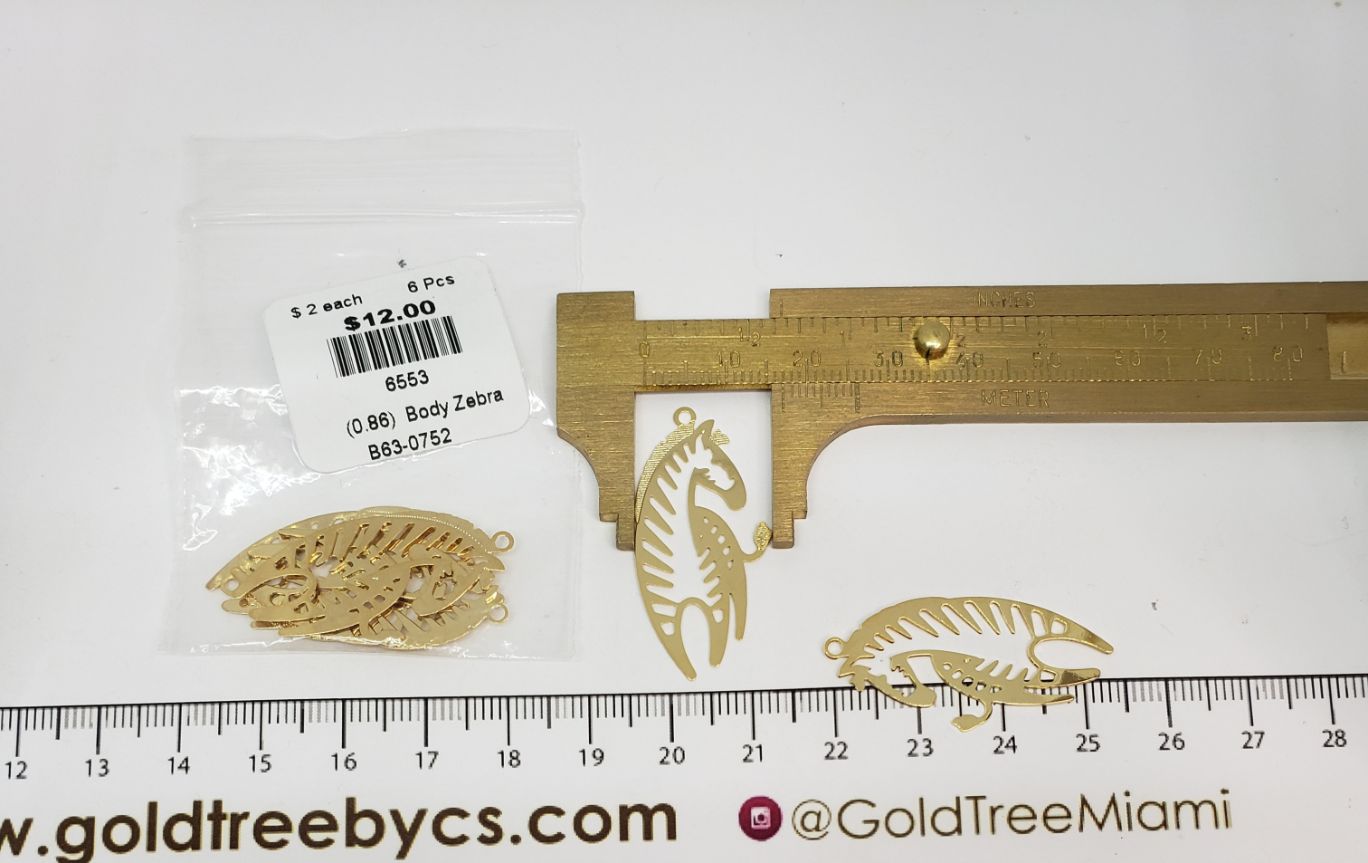 6553 Body Zebra Pendant