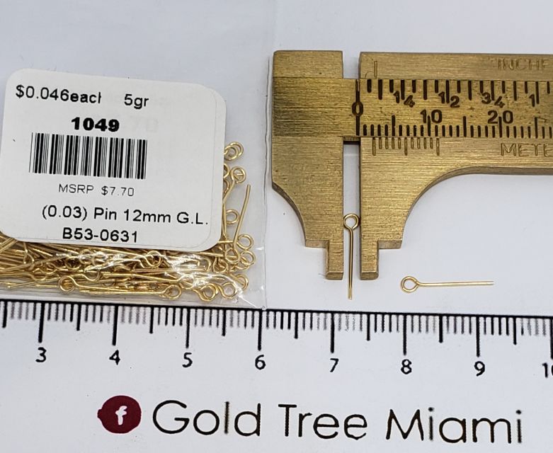 1049 Golden Pin with Ring