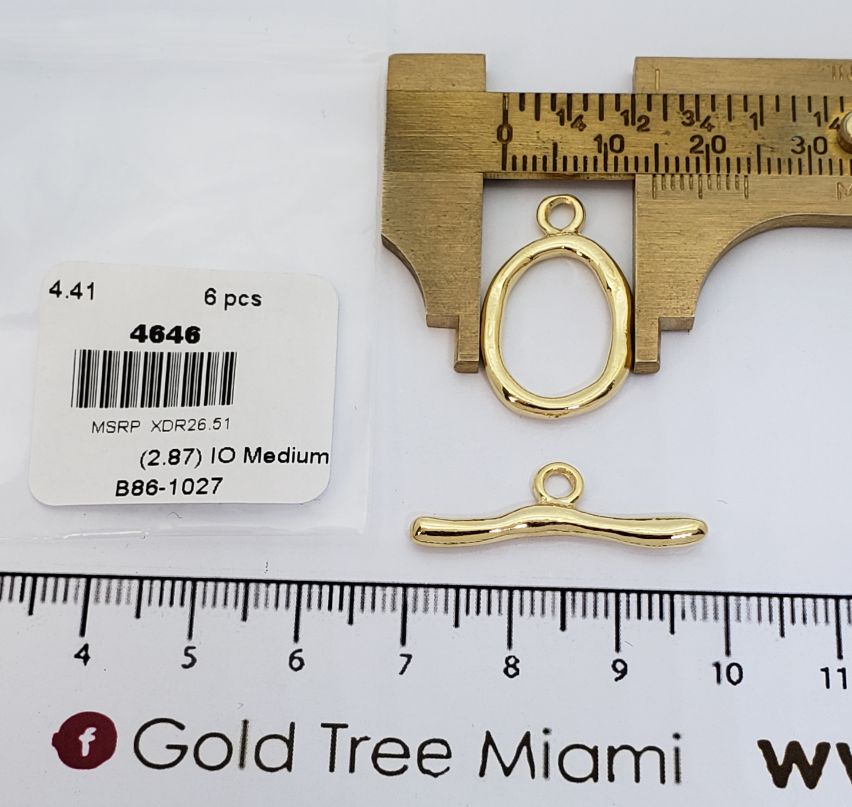 4646 IO Clasp Gold Oval