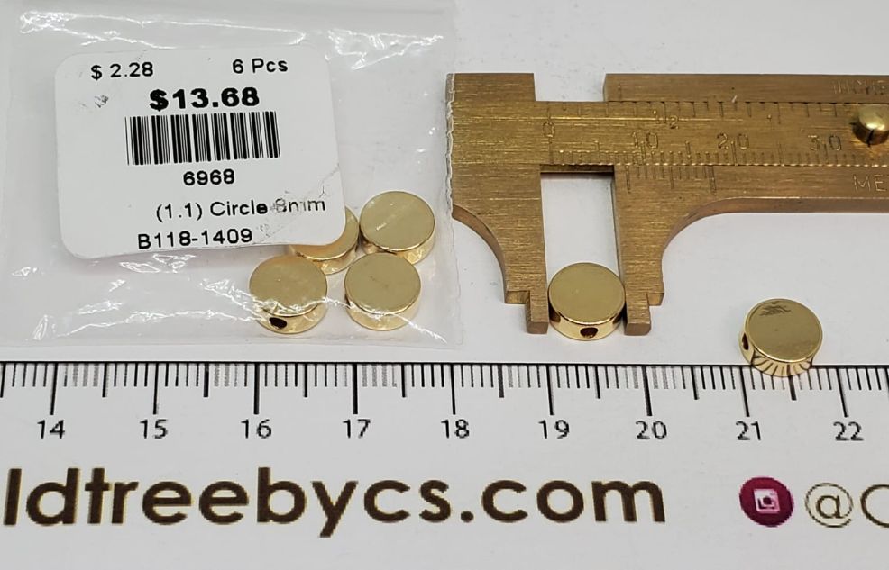 6968 Separador círculo dorado