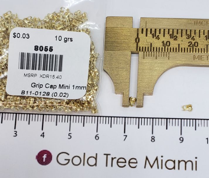 8055 Tapa Terminal Dorada de 1 mm