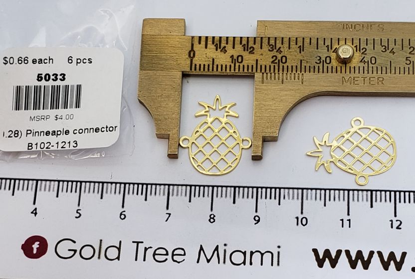 5033 Conector Piña Oro