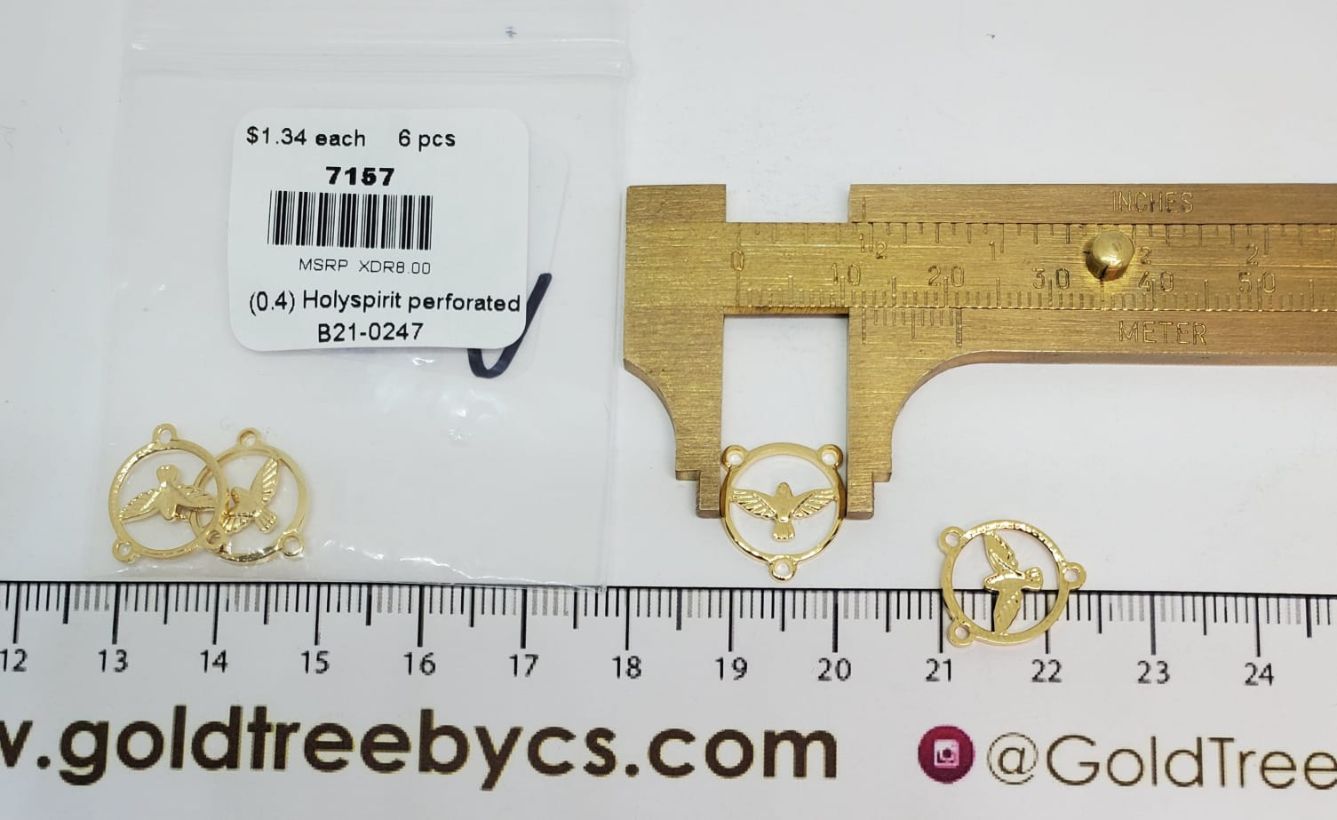 7157 Holy Spirit Perforated Charm