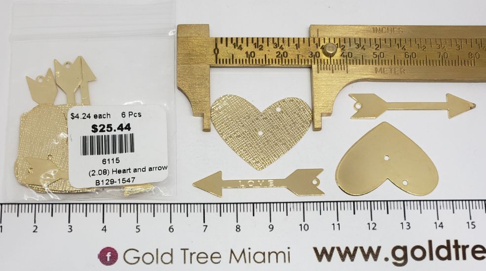 6115 Heart and Arrow Pendant