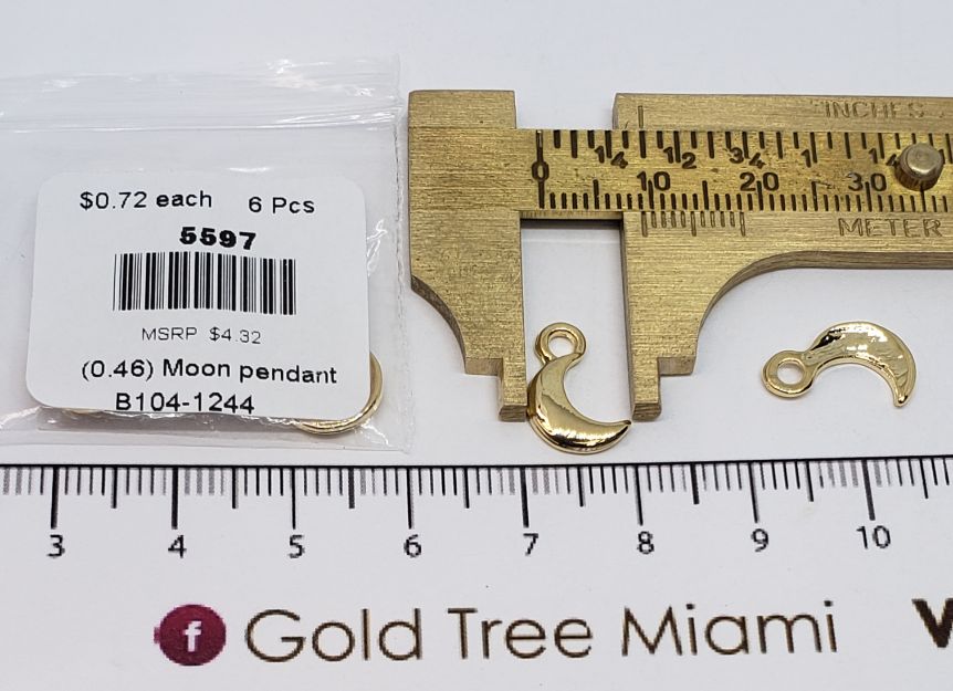 5597 Mini Gold Moon Pendant
